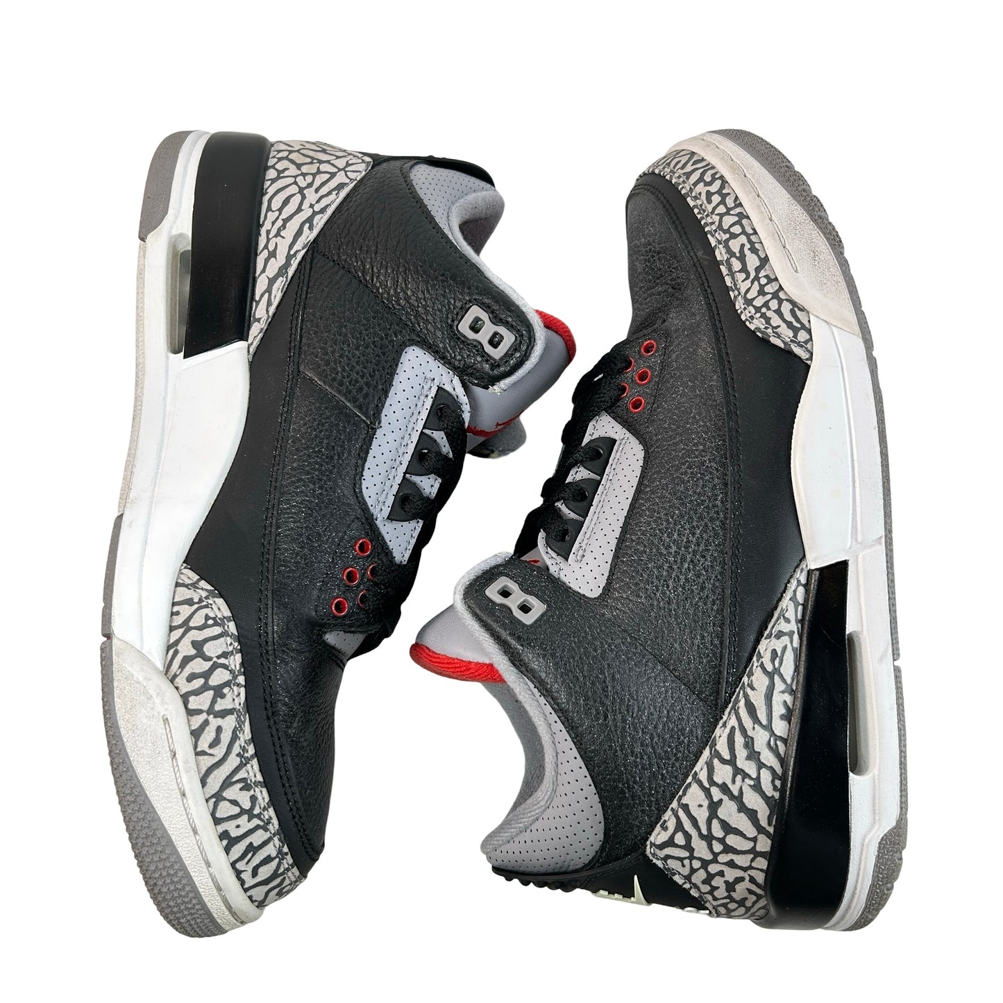 854262 001 Jordan 3 Black Cement 2018 [USED] - 8.5 M (Used) (No Box)