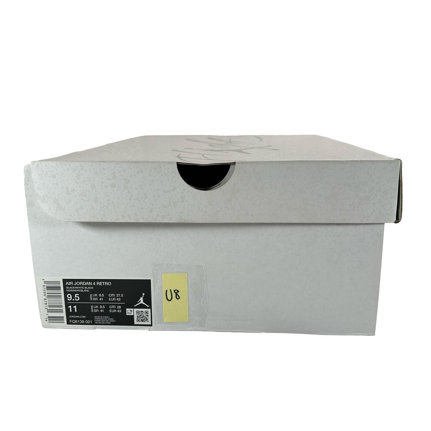 FQ8138 001  Jordan 4 Retro White Thunder [USED] - 9.5 M (Used8)
