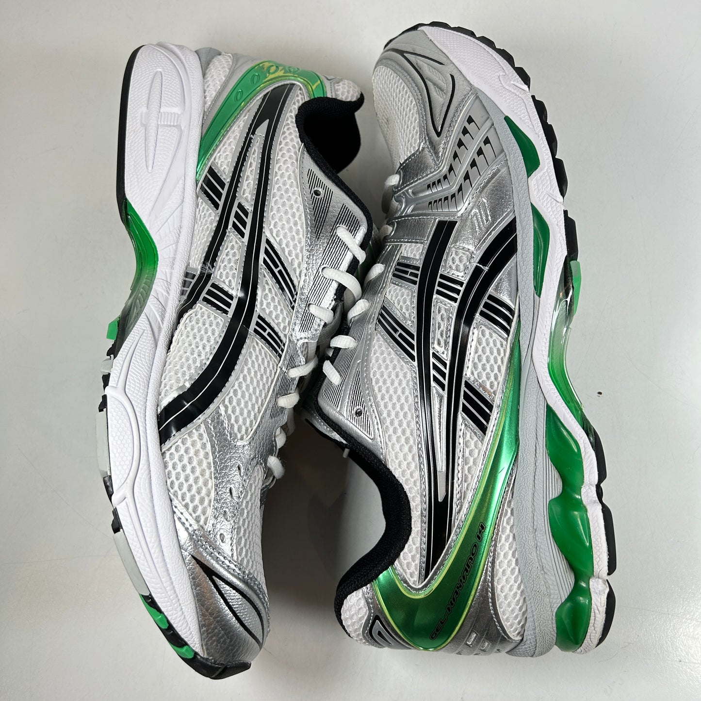 1201A019 110 ASICS Gel-Kayano 14 White Malachite Green [USED] - 13 M (Used)