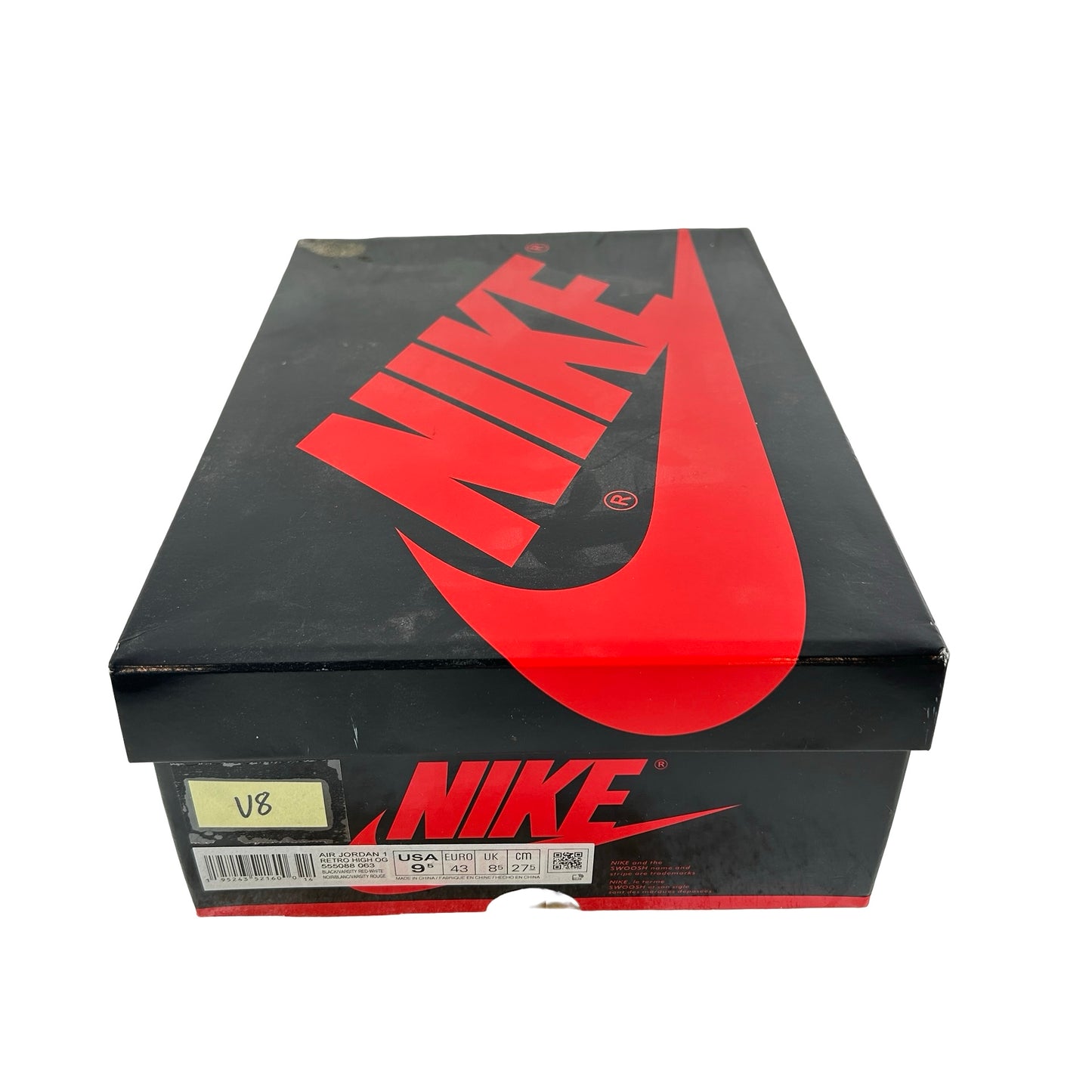 555088 063 Jordan 1 Retro High OG Patent Bred [USED] - 9.5 M (Used8)