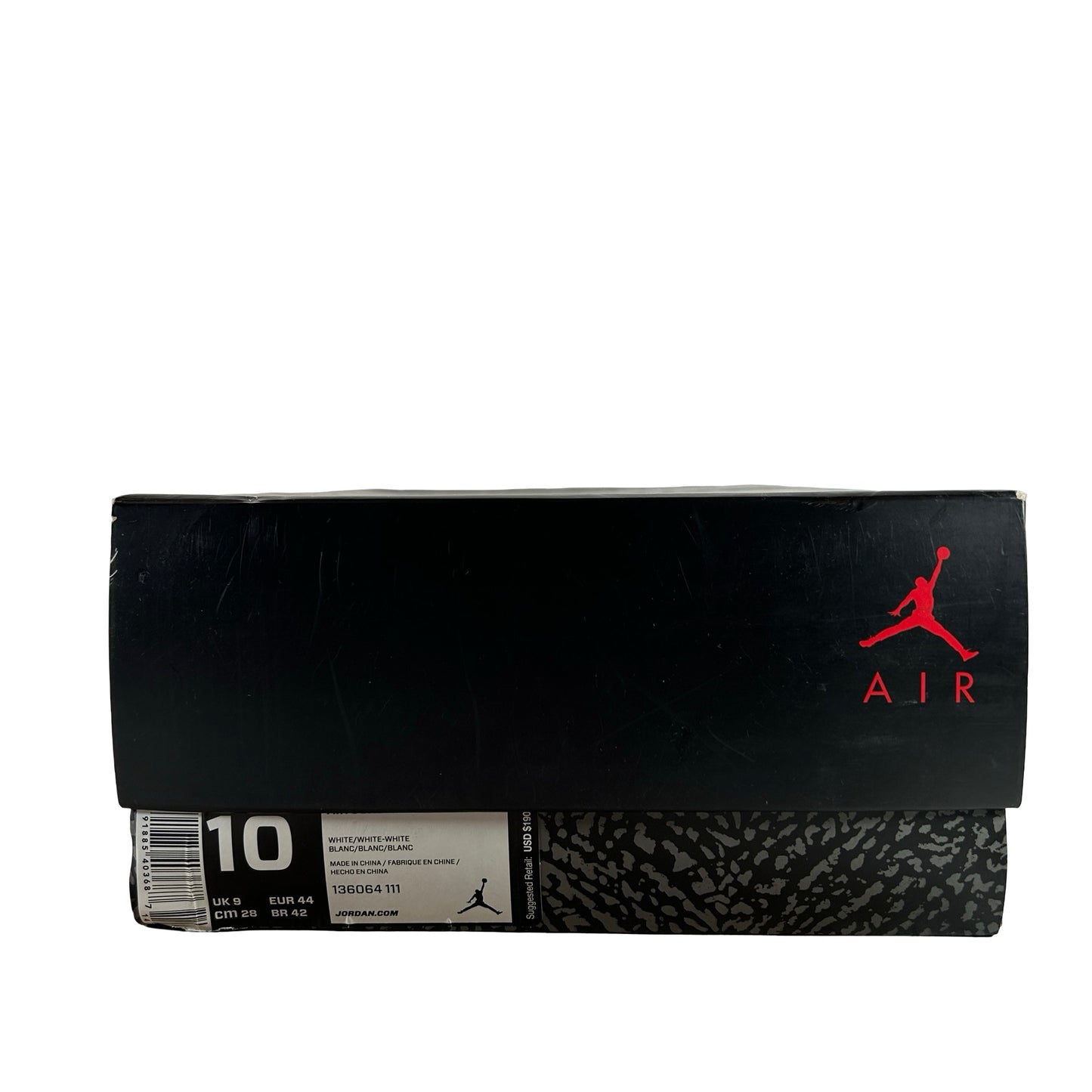 136064 111 Jordan 3 Retro Pure White (2018) [USED] - 10 M (Used)