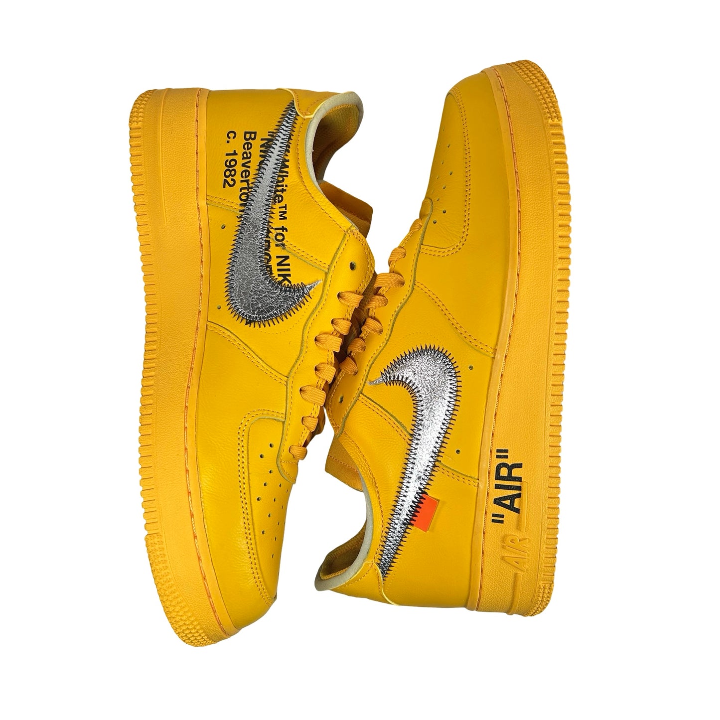 DD1876 700 Nike Air Force 1 Low Off-White ICA University Gold [USED] - 10.5 M (Used2)
