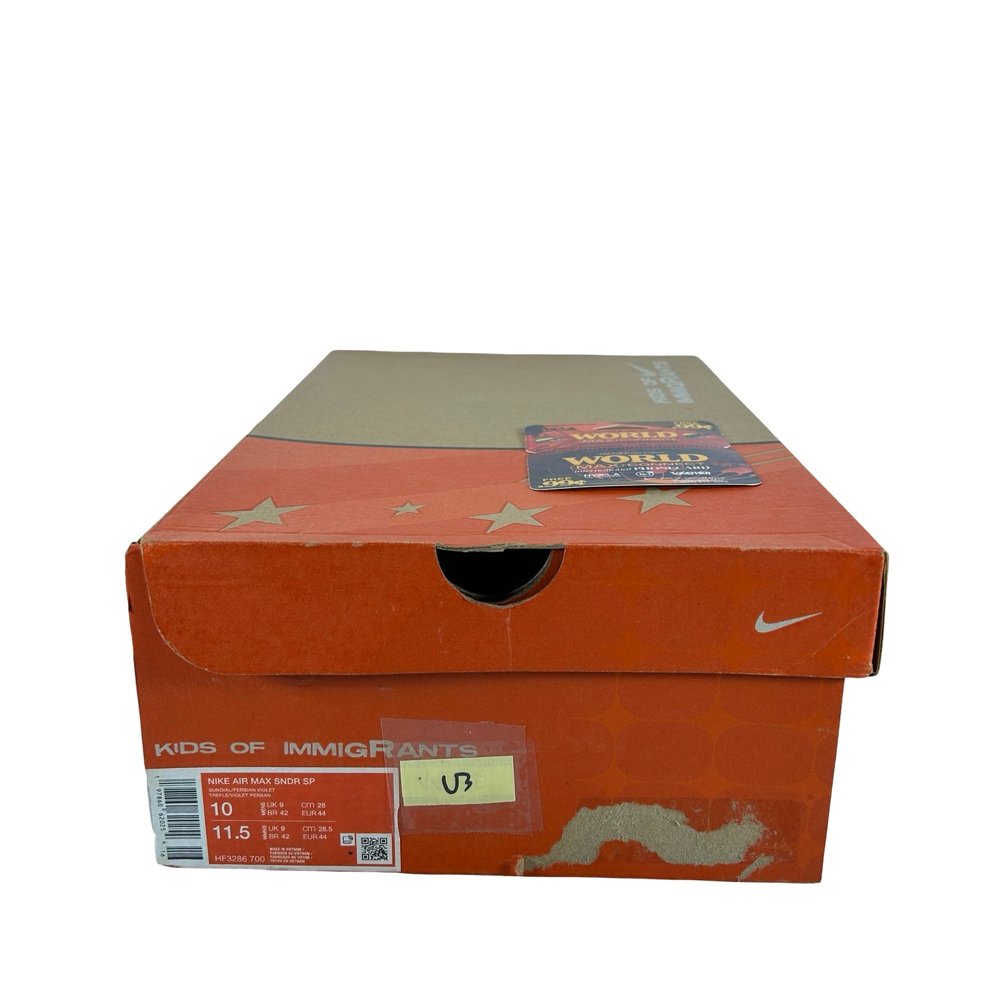 HF3286 700 Nike Air Max Sunder SP Kids of Immigrants Sunrise [USED] - 10 M (Used3)