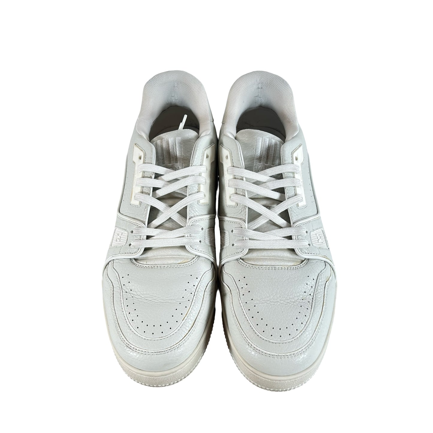 1A5A0S Louis Vuitton Trainer Low Top Grey Orange [USED] - 8 LV (9.5 US) (Used)