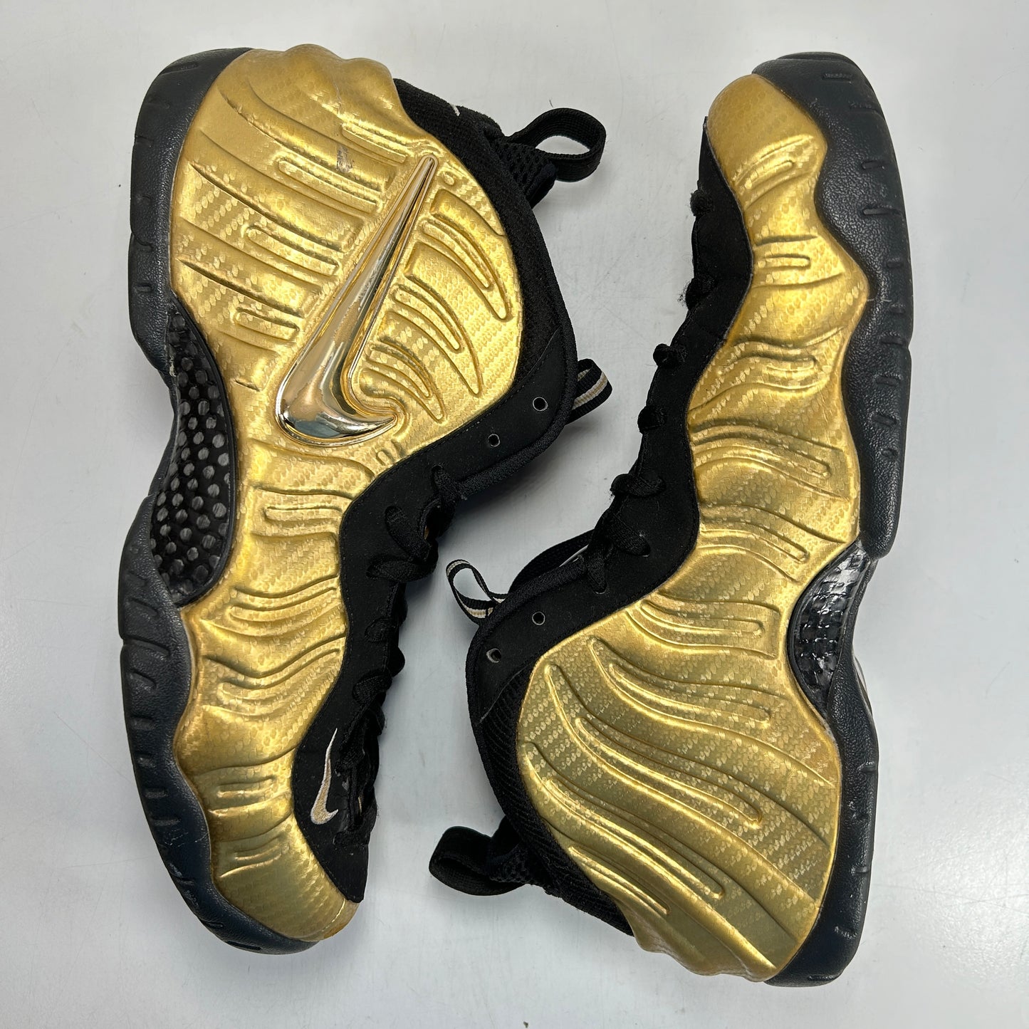 624041 701 Nike Air Foamposite Pro Metallic Gold [USED] - 11.5 M (Used) (No Box)