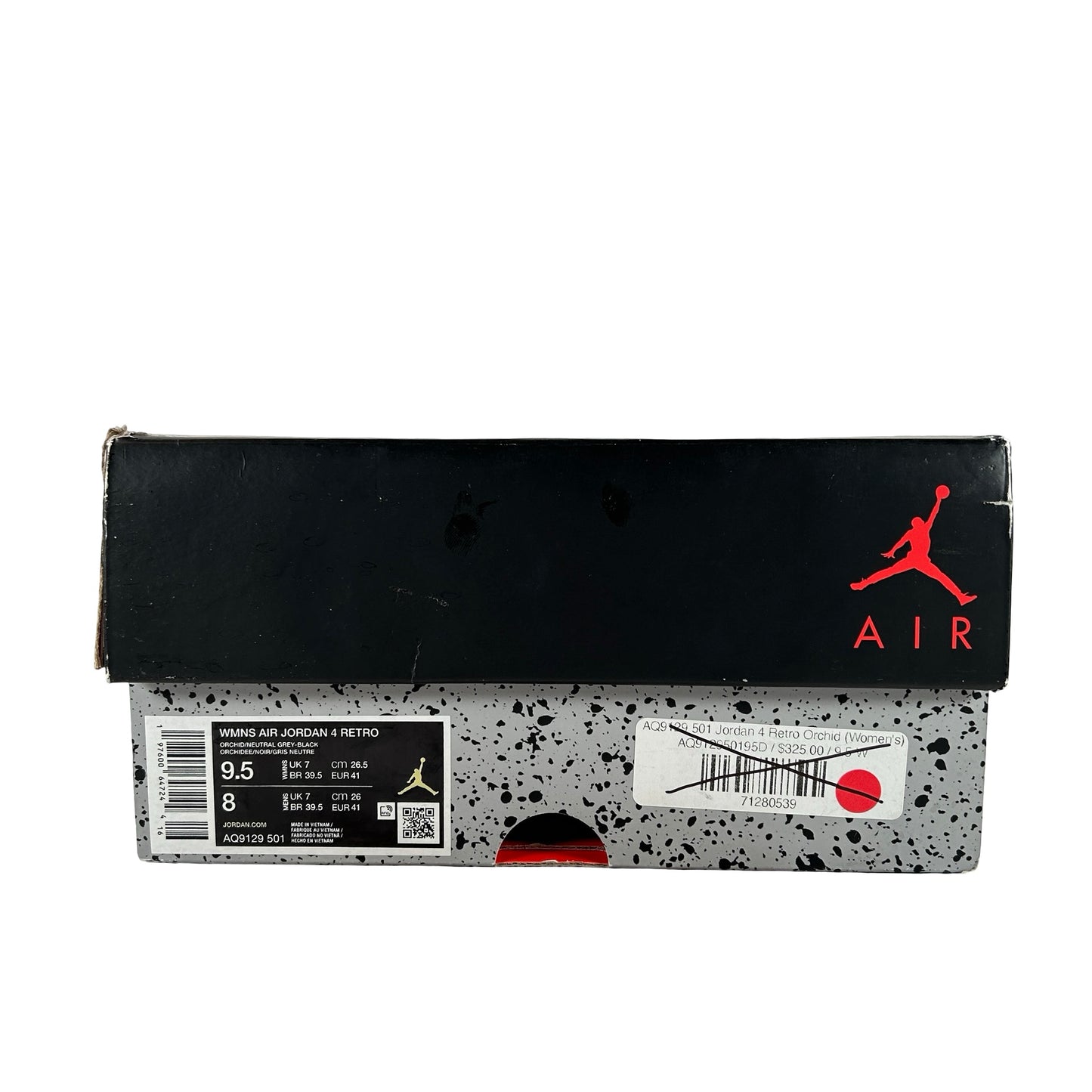 AQ9129 501 Jordan 4 Retro Orchid (Women's) [USED] - 9.5 W (Used)