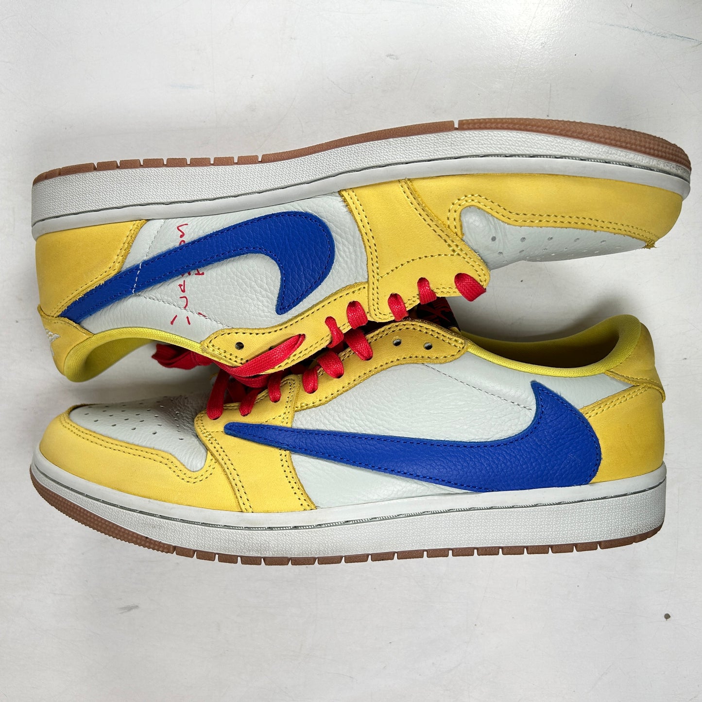 DZ4137 700 Jordan 1 Retro Low OG SP Travis Scott Canary (Women's) [USED] - 12 W (Used)