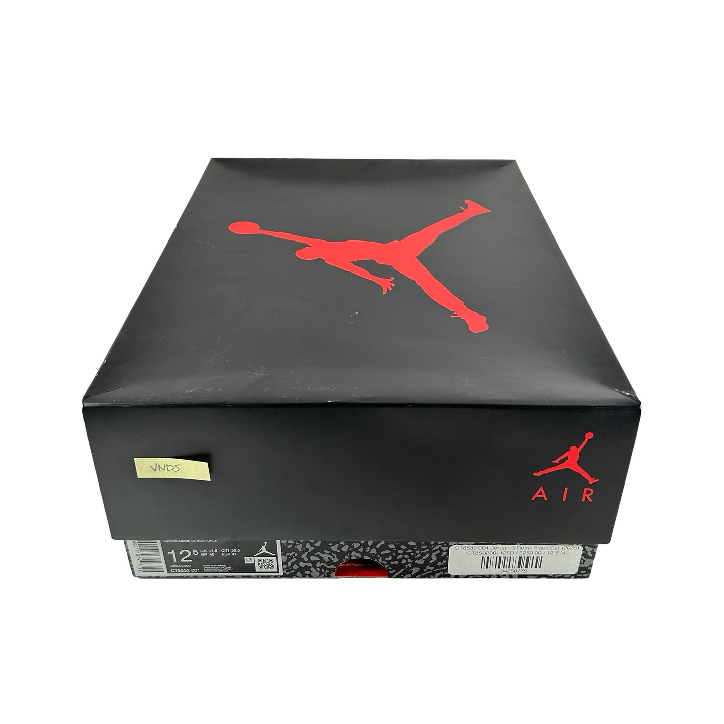 CT8532 001 Jordan 3 Retro Black Cat (2025) [USED] - 12.5 M (VNDS)