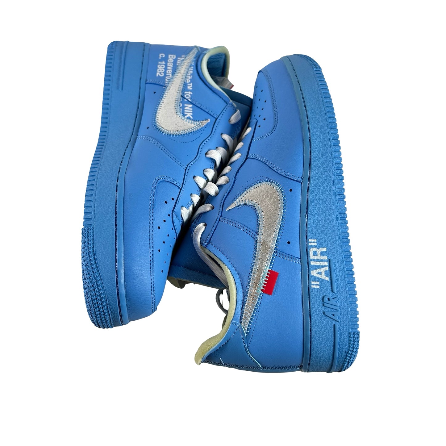 CI1173 400 Nike Air Force 1 Low Off-White MCA University Blue [CONDITIONAL] - 10 M (Yellowing) (Missing Zip Tie) (Damaged Box)