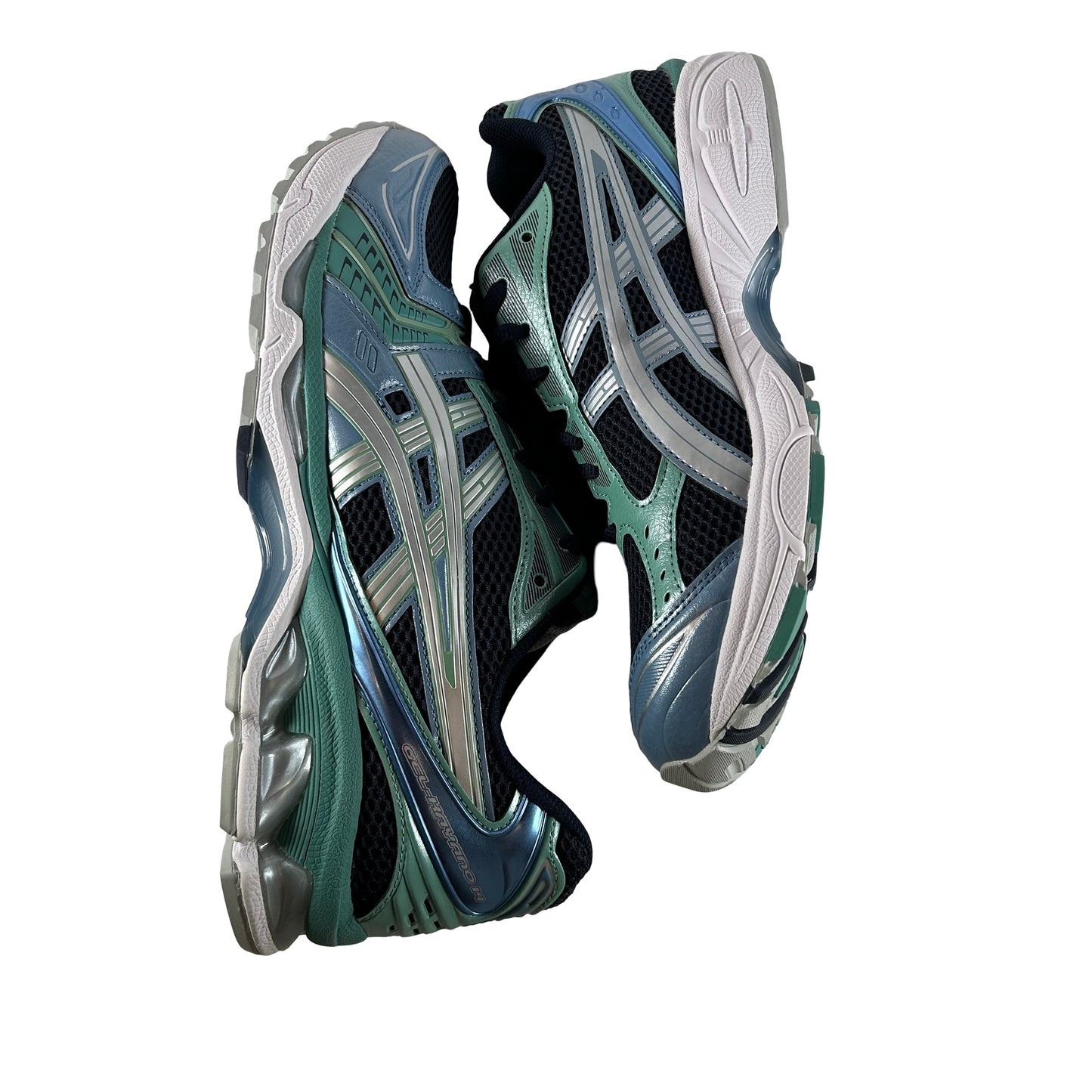1201A019 402 ASICS Gel-Kayano 14 Midnight Blue Pure Silver Aqua [USED] - 11 M (Used) (Replace Box)