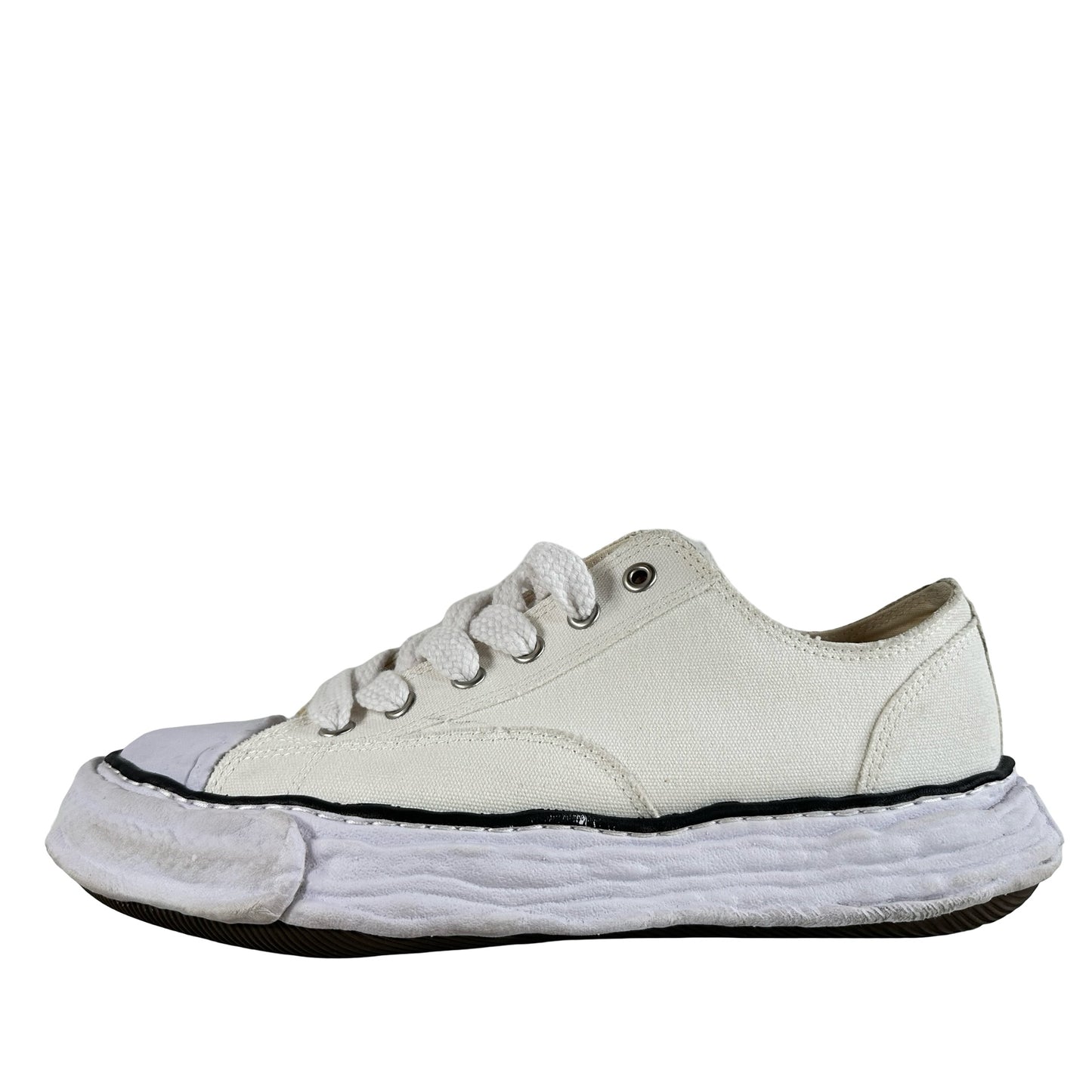 A11FW702 Maison Mihara Yasuhiro Peterson 23 OG Sole Canvas Low Black White [USED] - 45 EU (Used)