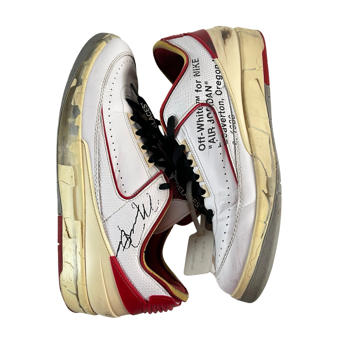DJ4375 106 Jordan 2 Retro Low SP Off-White White Red [USED] - 13 M (Used2)