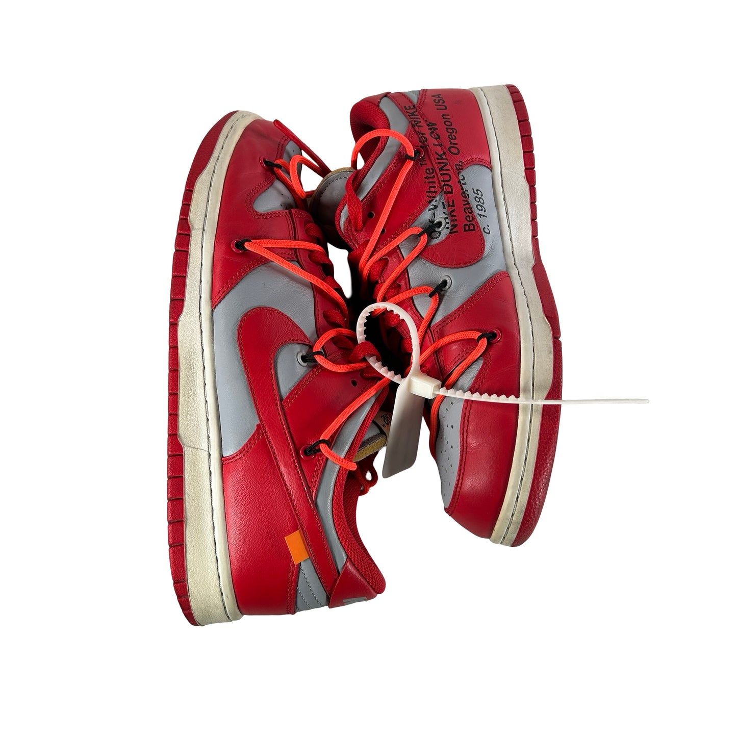 CT0856 600 Nike Dunk Low Off-White University Red [USED] - 10.5 M (Used)