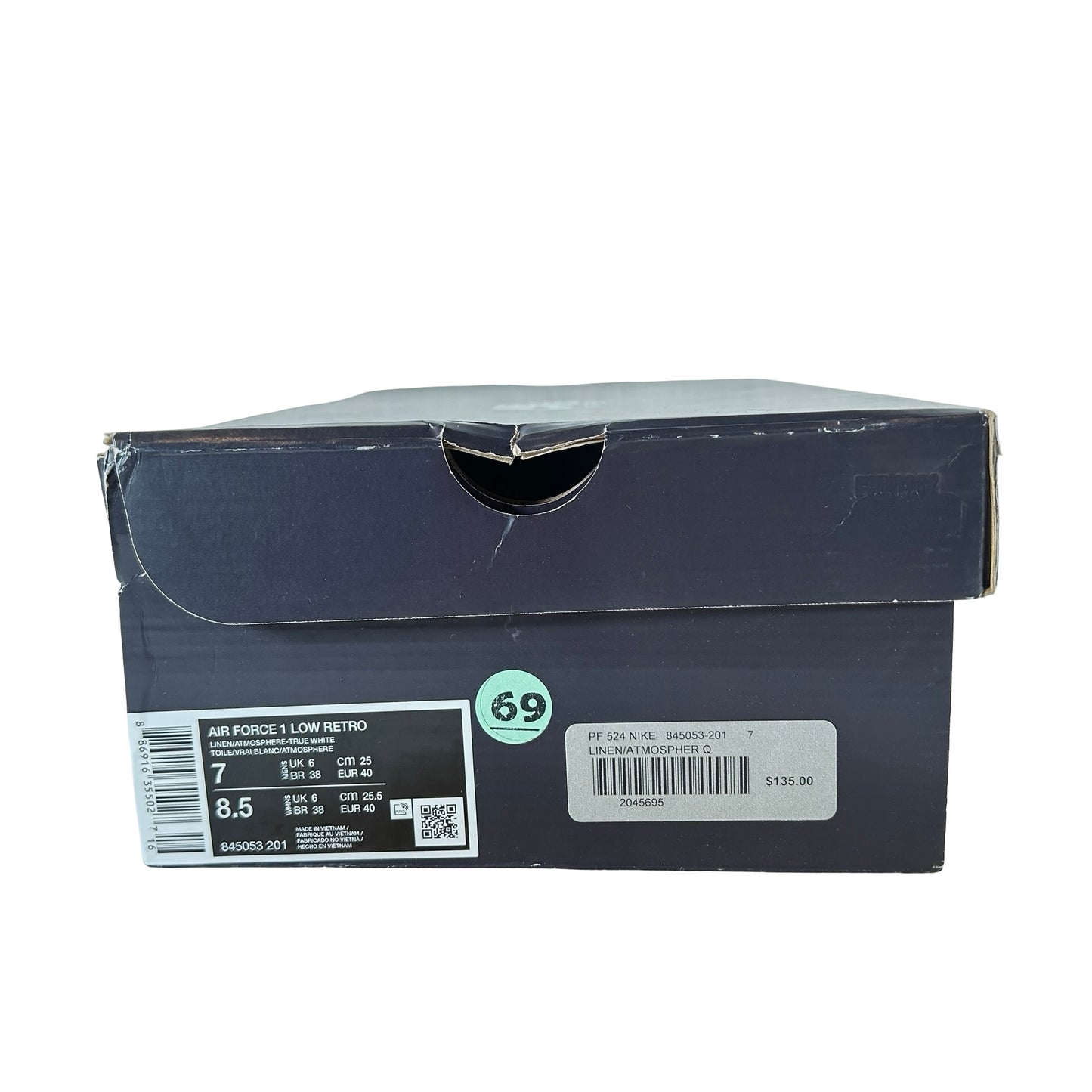 845053 201 Nike Air Force 1 Low Linen (2024) [USED] - 7 M (Used)