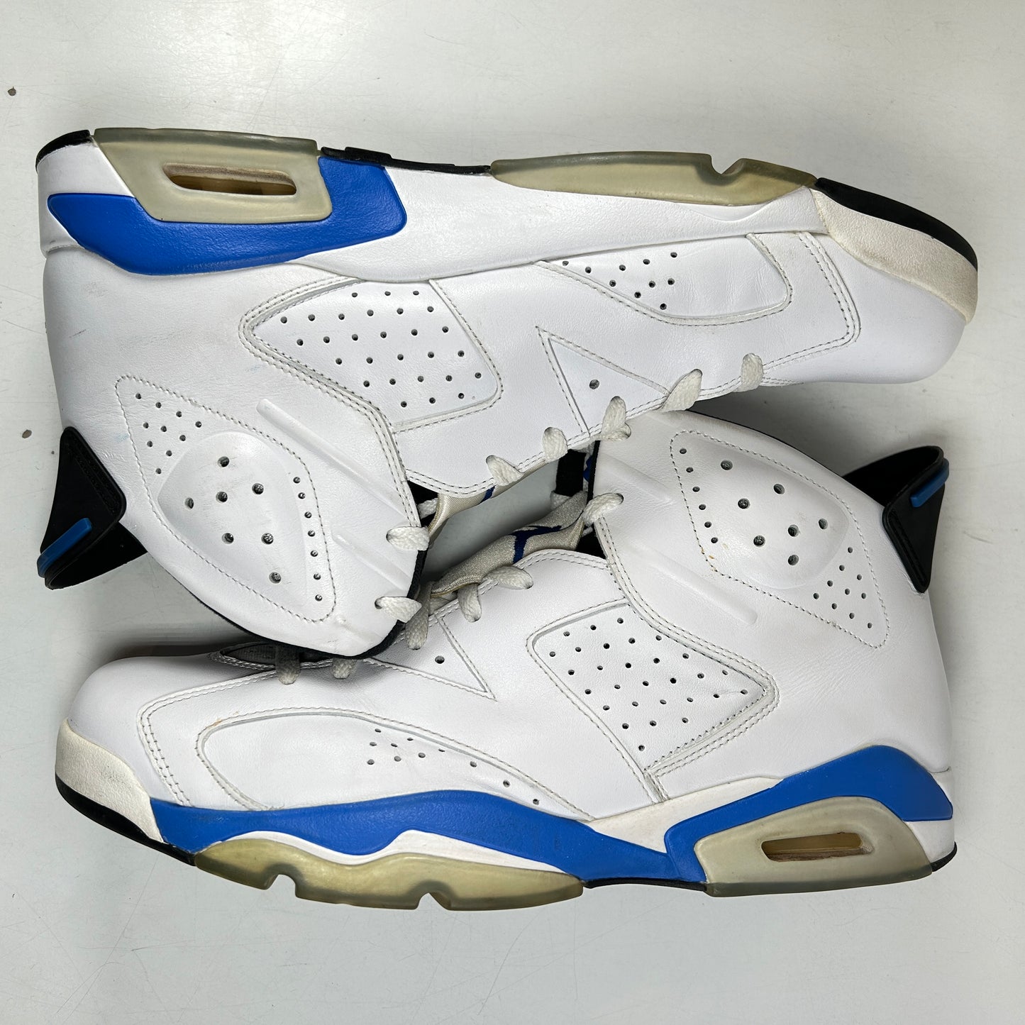 384664 107 Jordan 6 Retro Sport Blue (2014) [USED] - 14 M (Used) (No Box)