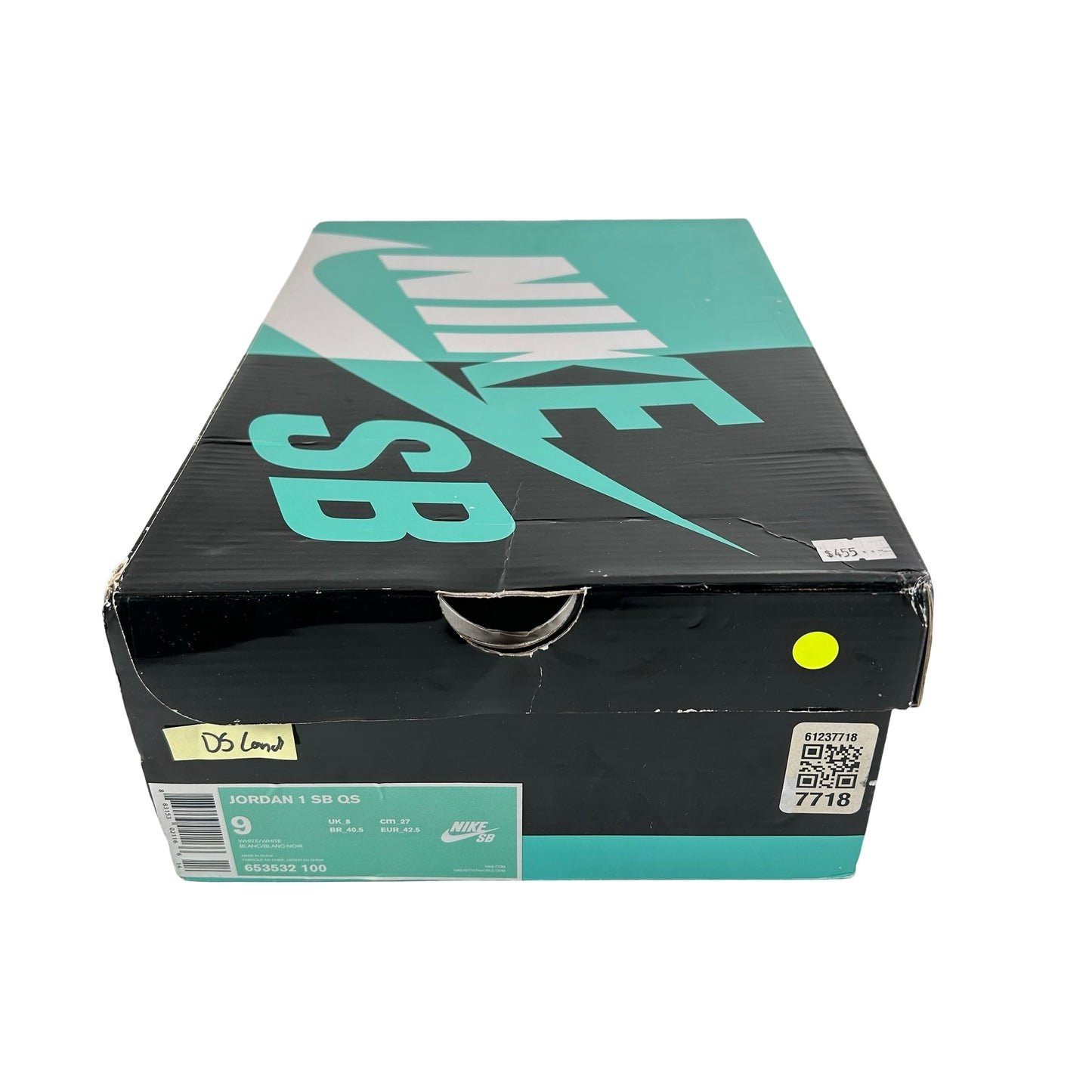 653532 100 Jordan 1 SB Lance Mountain White [CONDITIONAL] - 9 M (Yellowing)