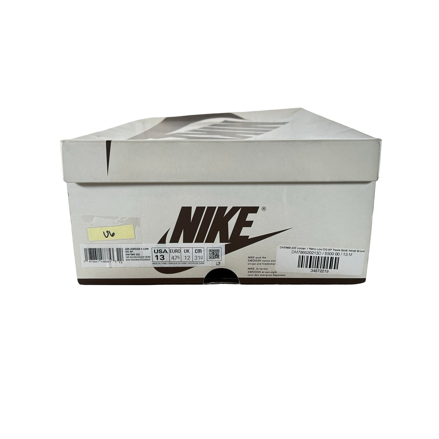 DM7866 202 Jordan 1 Retro Low OG SP Travis Scott Velvet Brown [USED] - 13 M (Used6)