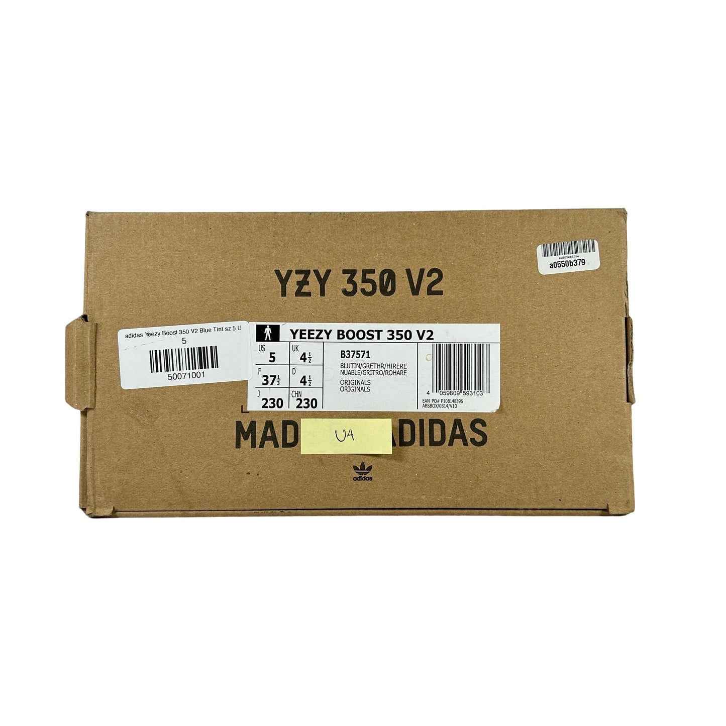 B37571 adidas Yeezy Boost 350 V2 Blue Tint (2017/2023) [USED] - 5 M (Used4)