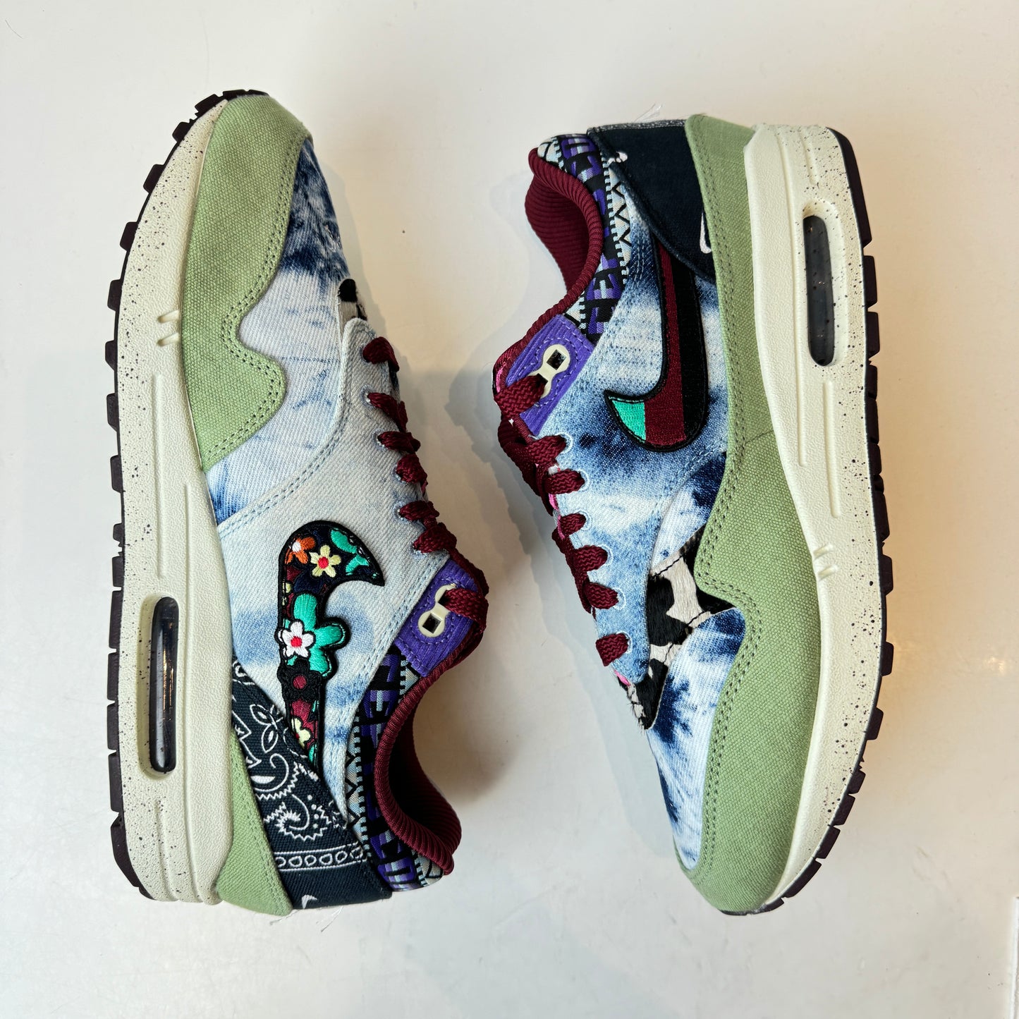 DN1803 300 Nike Air Max 1 Concepts Denim Olive Canvas [USED] - 9 M (Used)