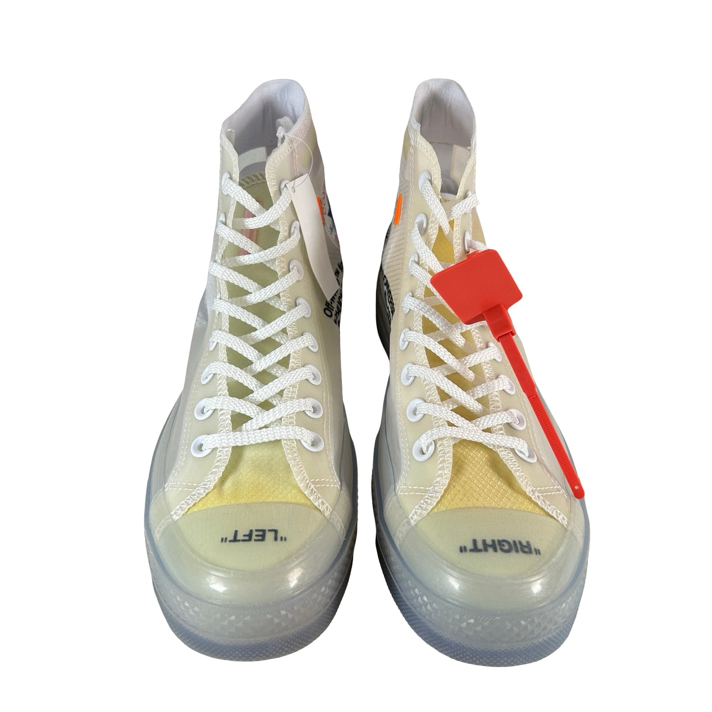 162204C Converse Chuck Taylor All Star Vulcanized Hi Off-White - 9.5 M (Yellowing)