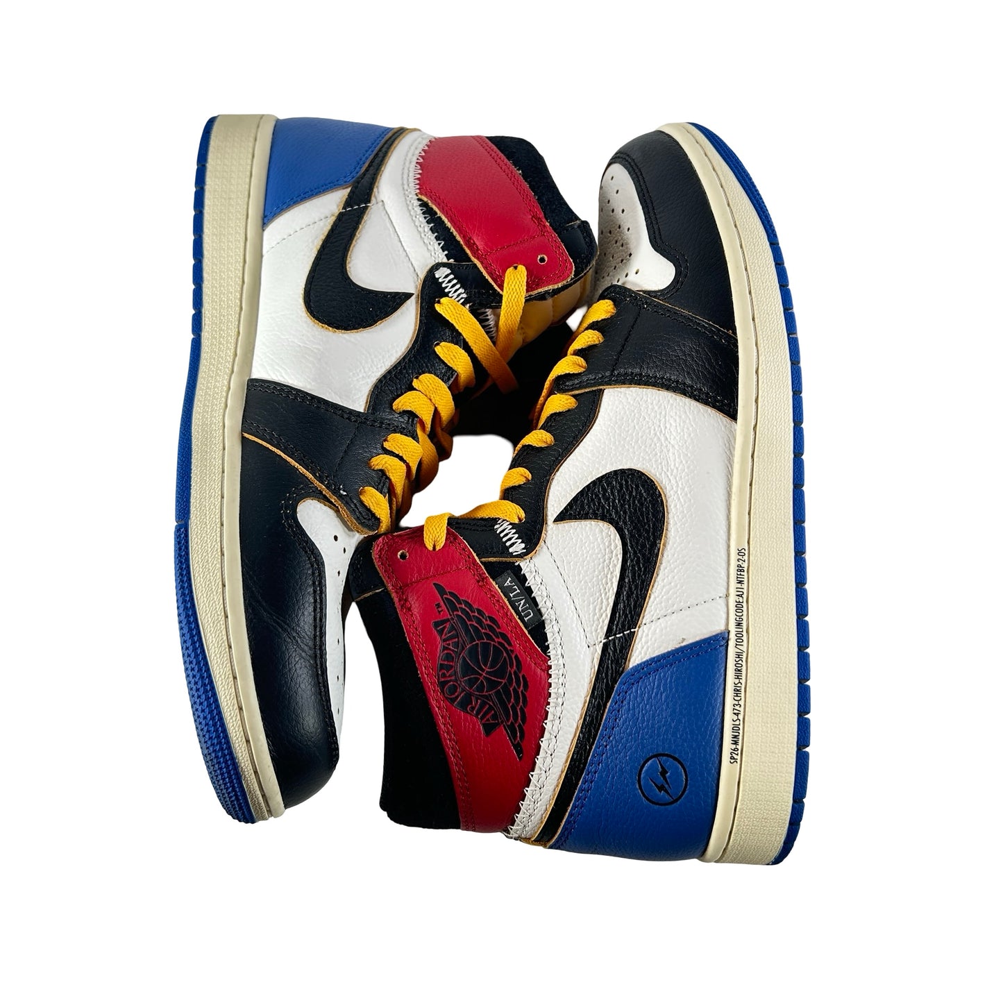 IO7847 002 Jordan 1 Retro High OG SP Fragment x Union LA Varsity Red Sport Royal [USED] - 11.5 M (Used) (No Box)
