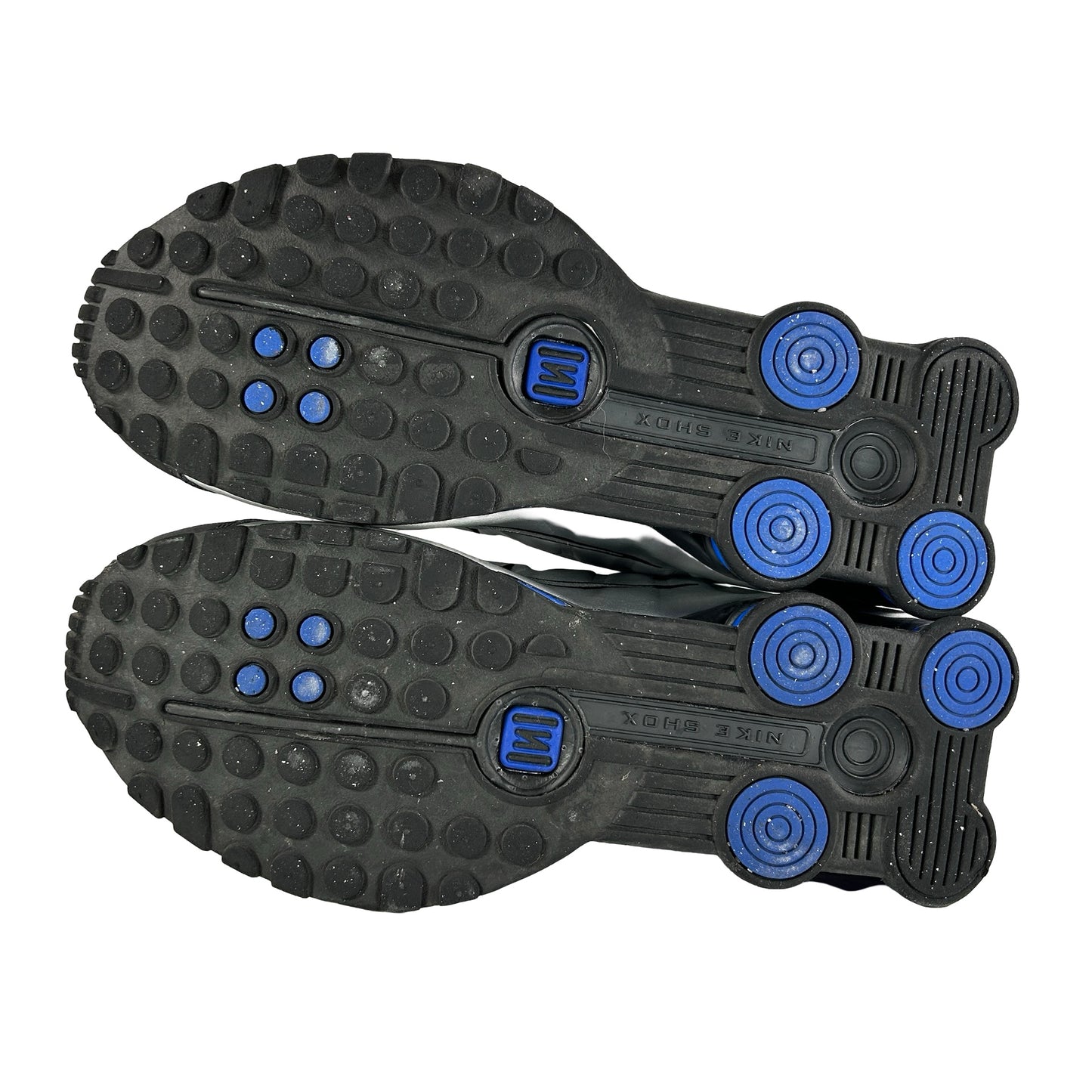 AR3565 006 Nike Shox R4 Metallic Silver Black Racer Blue (Women's) [USED] - 11 W (Used) (No Box)