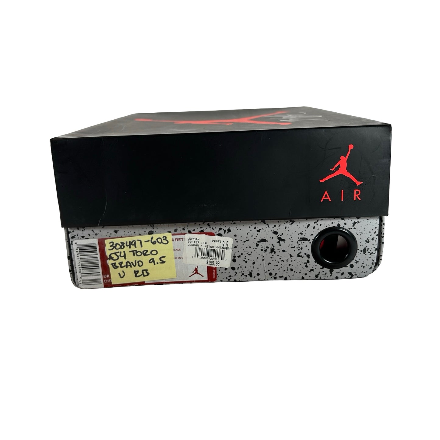 308497 603 Jordan 4 Retro Toro Bravo [USED] - 9.5 M (Used) (Replace Box)