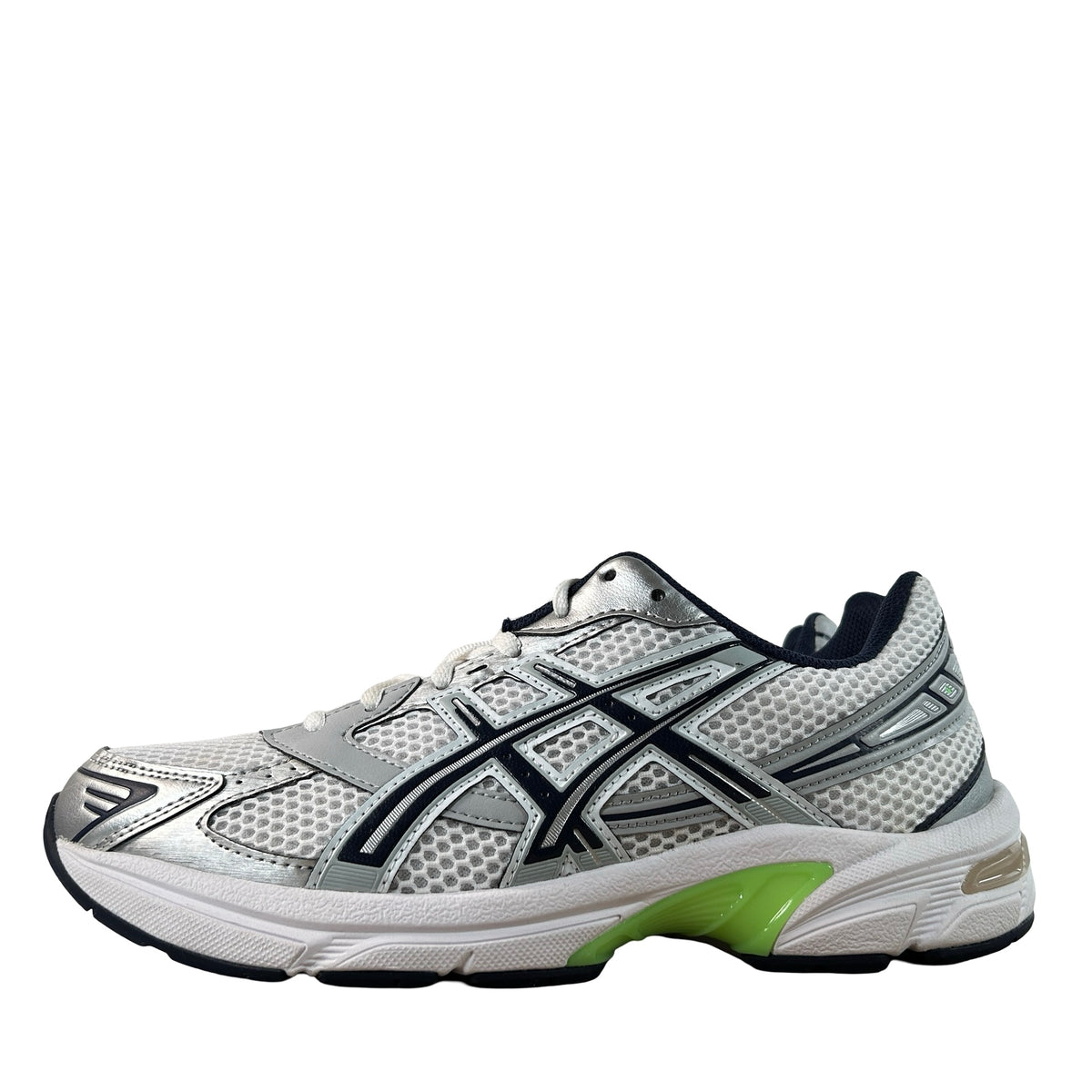 1201A256 114 ASICS Gel-1130 White Mid Grey Lime Green [USED] - 8.5 M (Used)