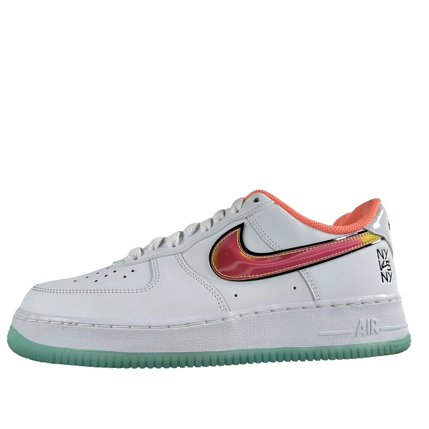 IH4962 100 Nike Air Force 1 Low NY vs. NY White Crimson Pulse [USED] - 8.5 M (Used) (No Box)
