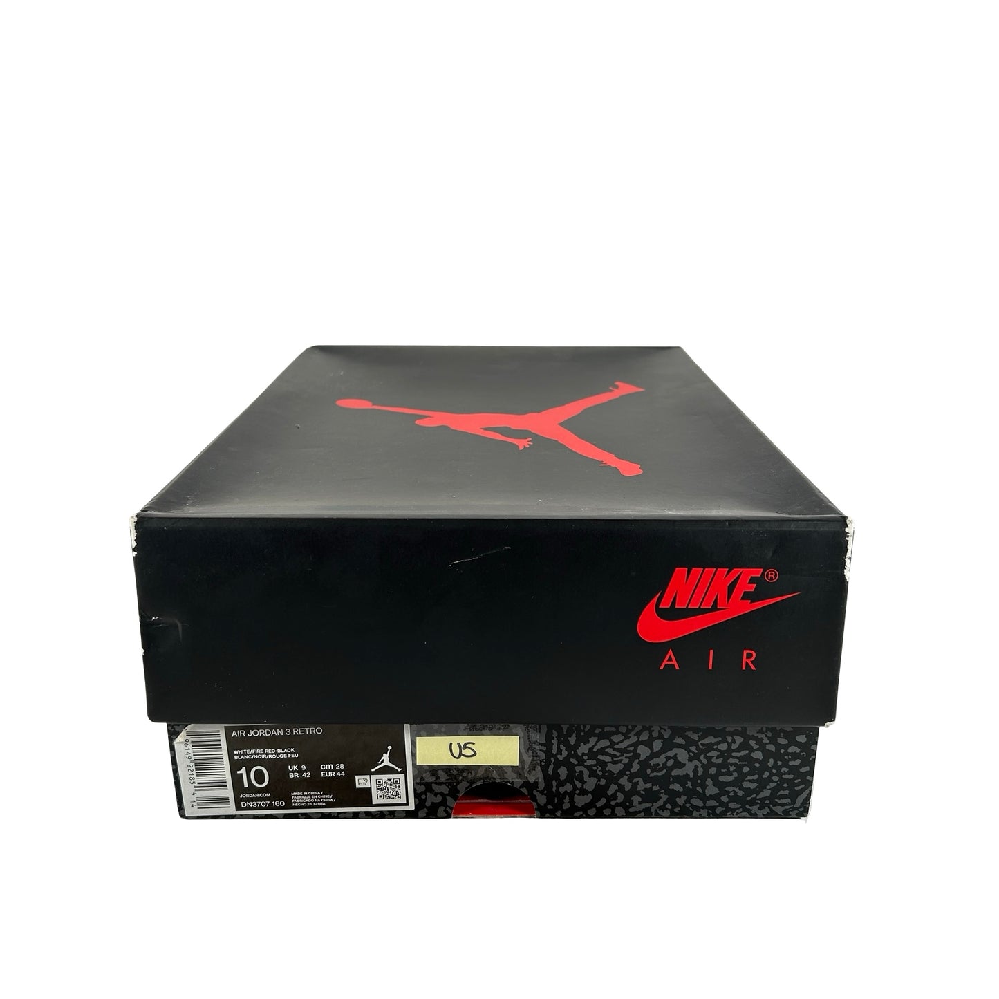 DN3707 160 Jordan 3 Retro Fire Red (2022) [USED] - 10 M (Used5)