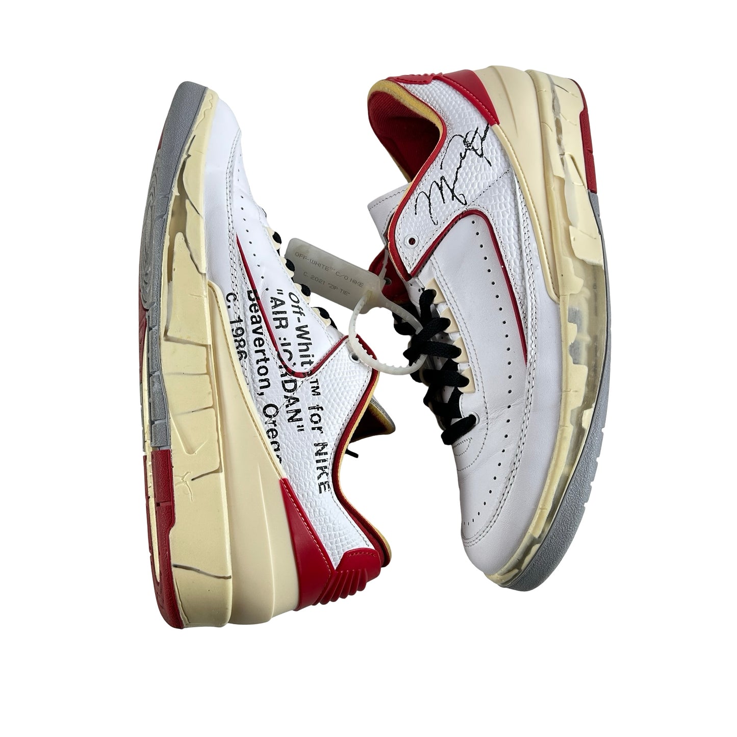 DJ4375 106 Jordan 2 Retro Low SP Off-White White Red [USED] - 10.5 M (Used4)