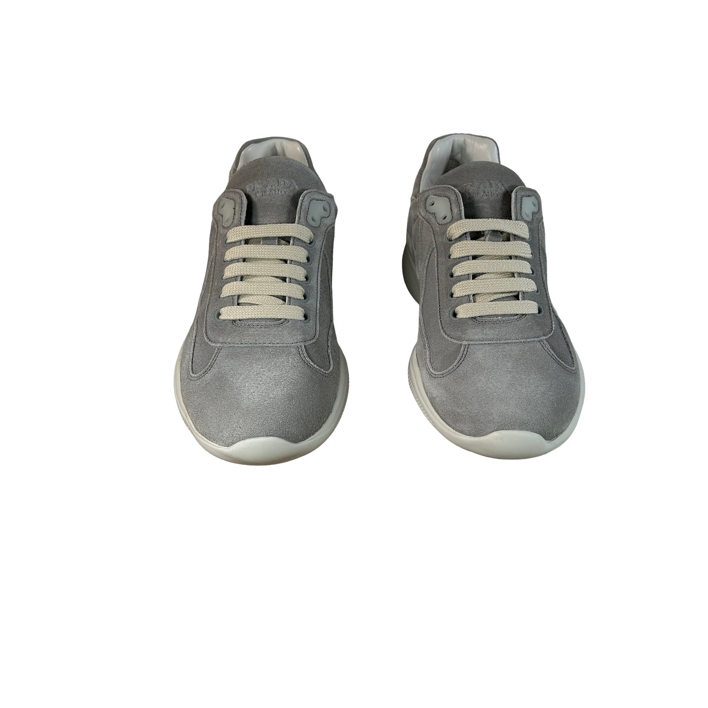 4E3400 Z50 F0031 Prada America's Cup Grey Suede [USED] - PRADA 8 / US 9 M (Used)
