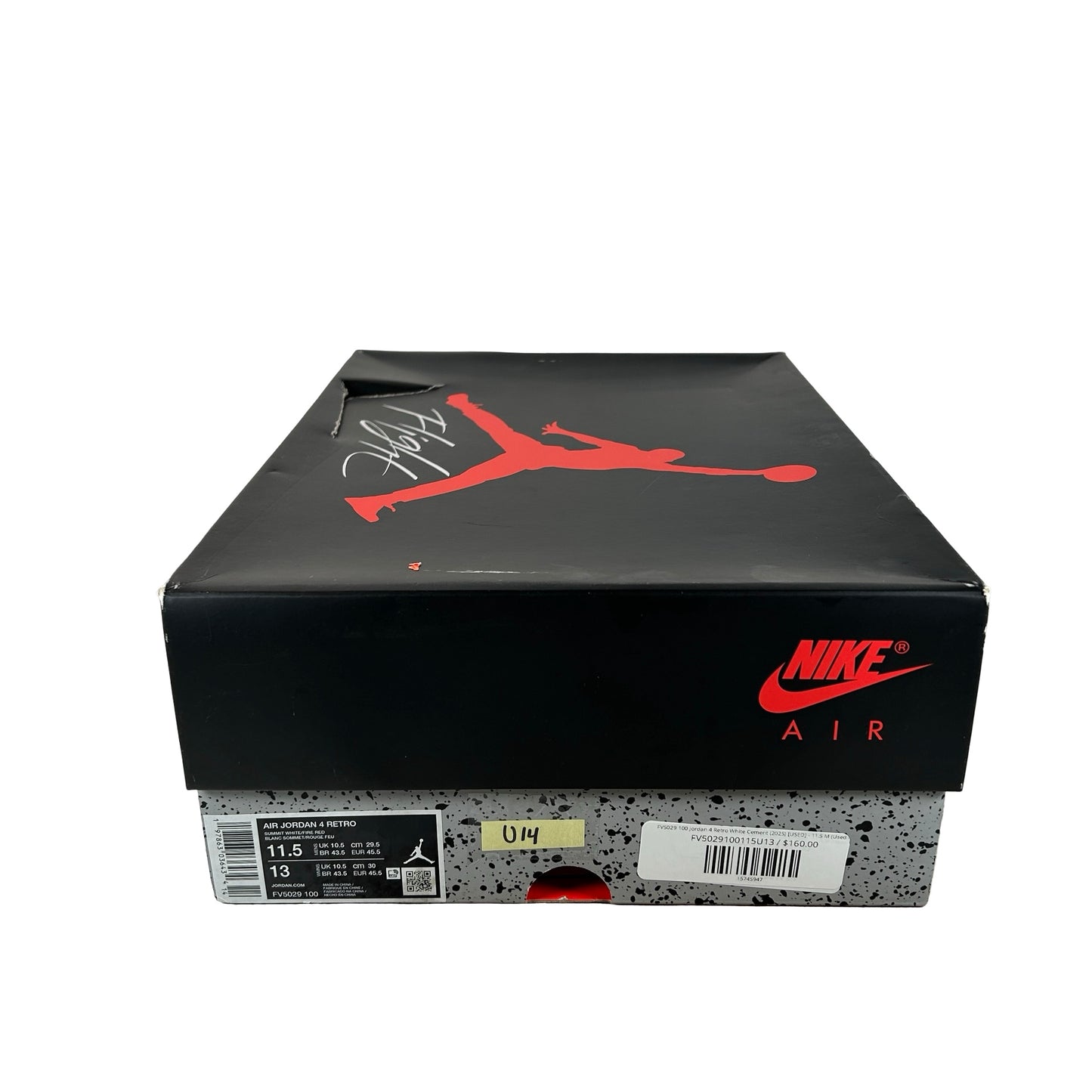 FV5029 100 Jordan 4 Retro White Cement (2025) [USED] - 11.5 M (Used14)