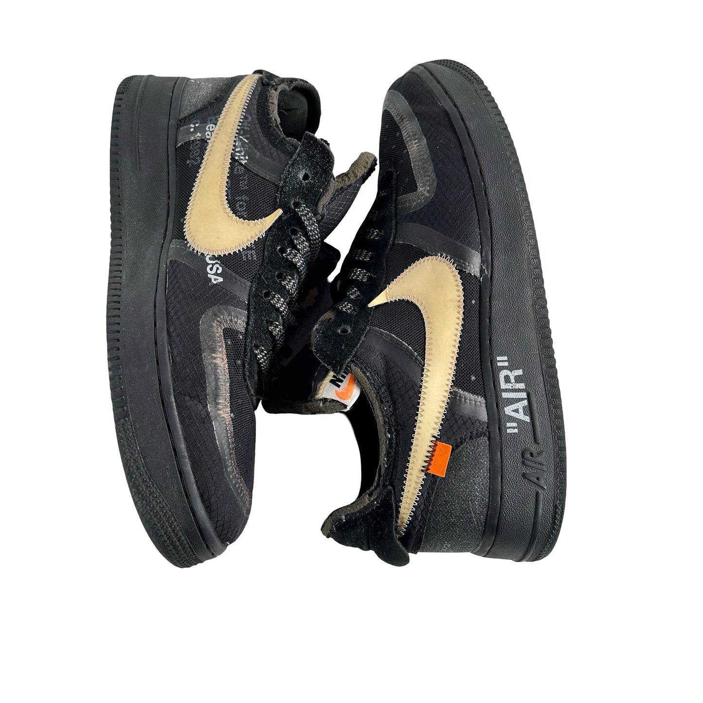 AO4606 001 Nike Air Force 1 Low Off-White Black White [USED] - 9 M (Used) (No Box)
