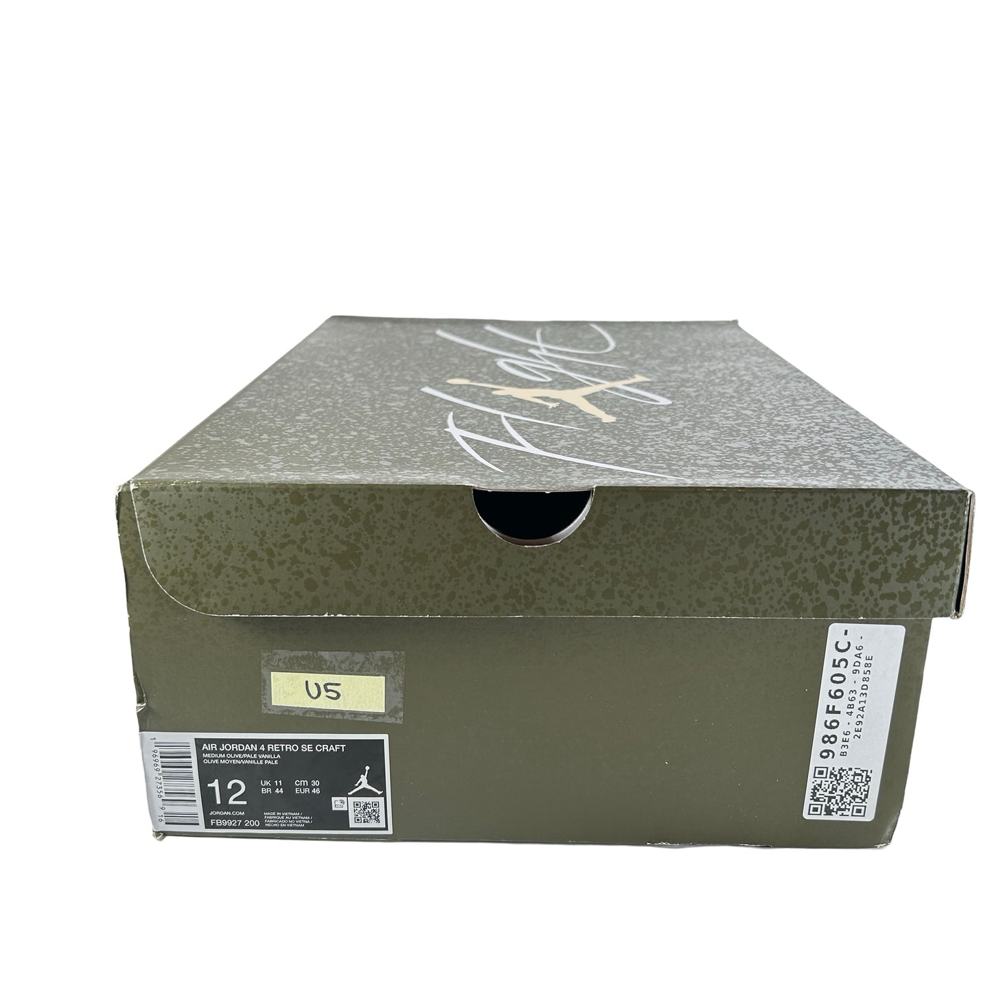 FB9927 200 Air Jordan 4 Craft Medium Olive [USED] - 12 M (Used5)