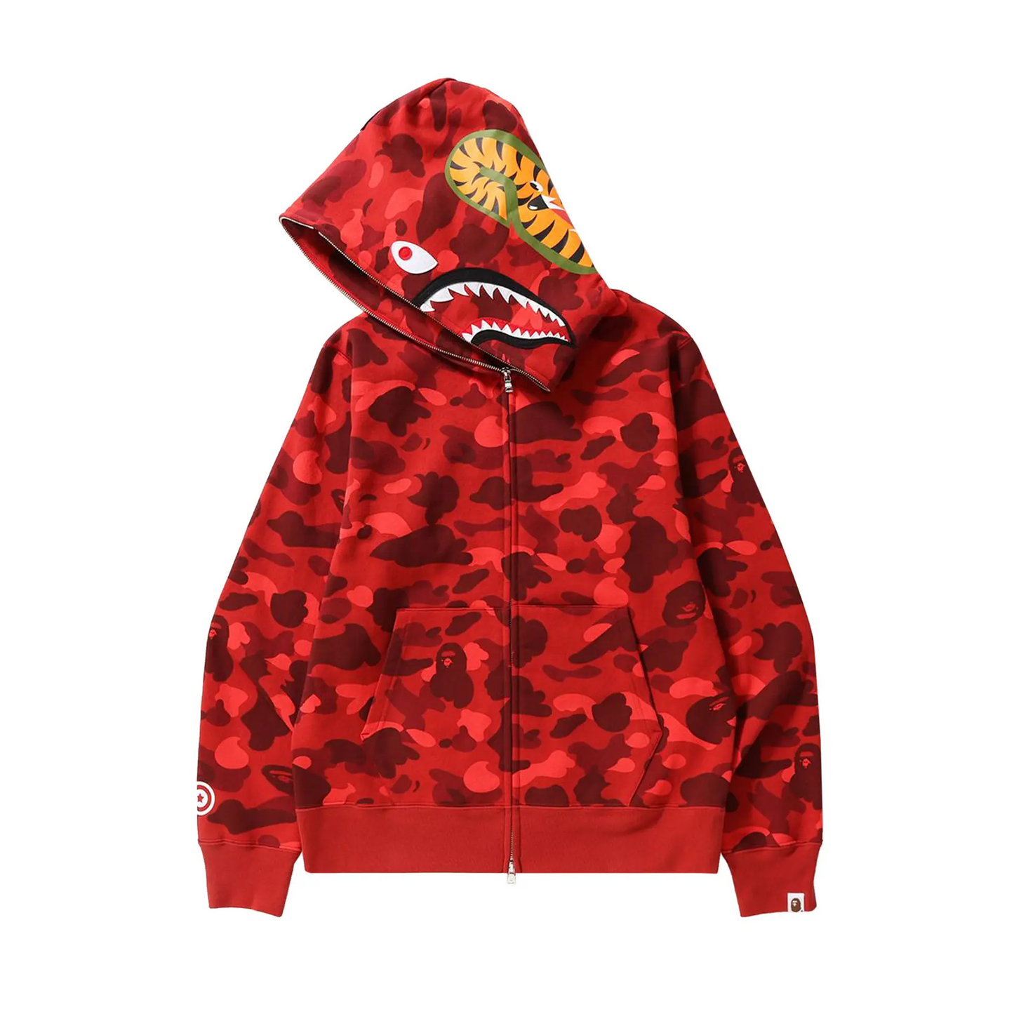 BAPE Color Camo Shark Full Zip Hoodie Red [USED] - XL (Used)