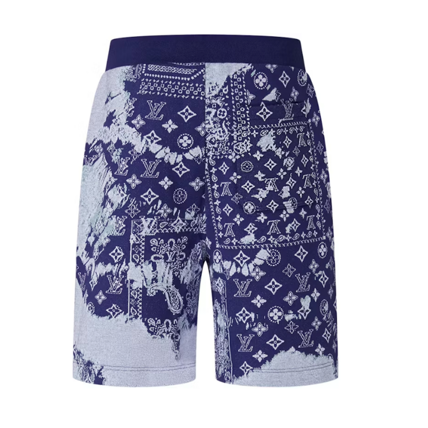 Louis Vuitton Monogram Bandana Shorts Indigo/White [USED] - L (Used)