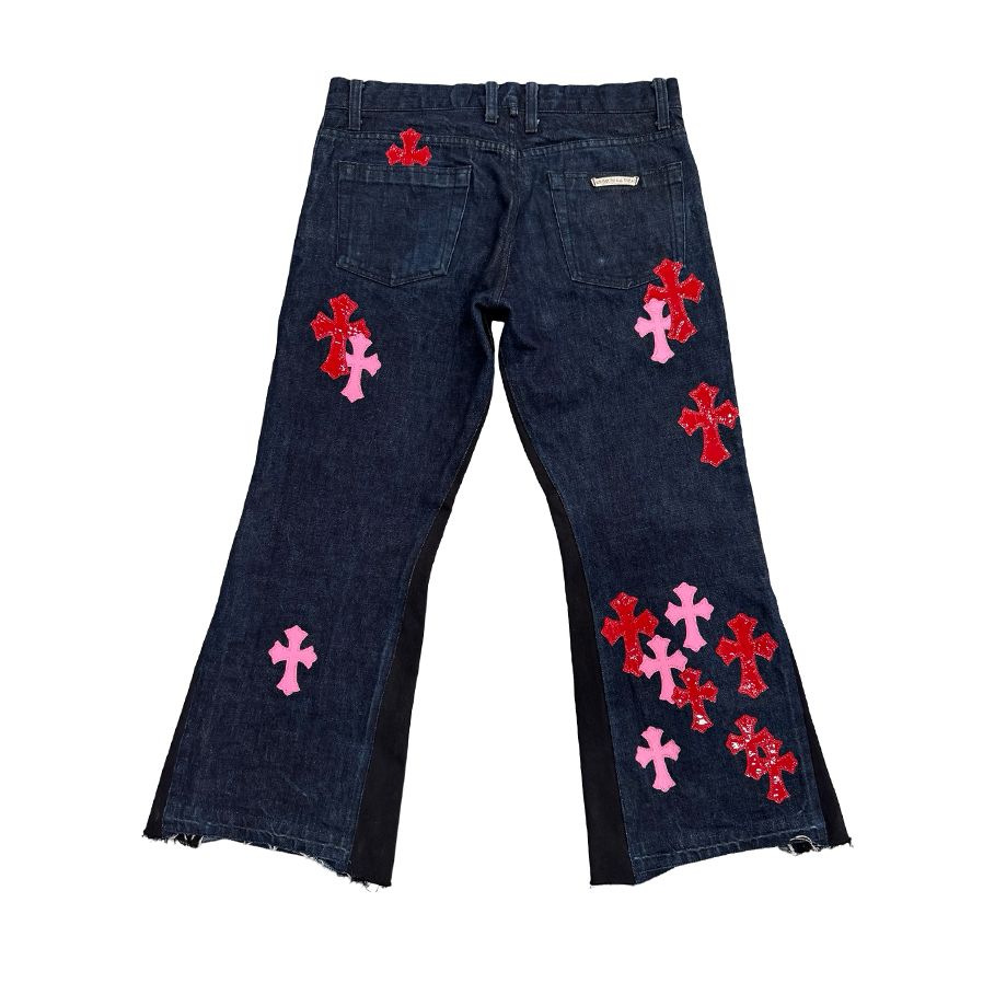 Chrome Hearts Cross Patch Denim Flared - Size 33