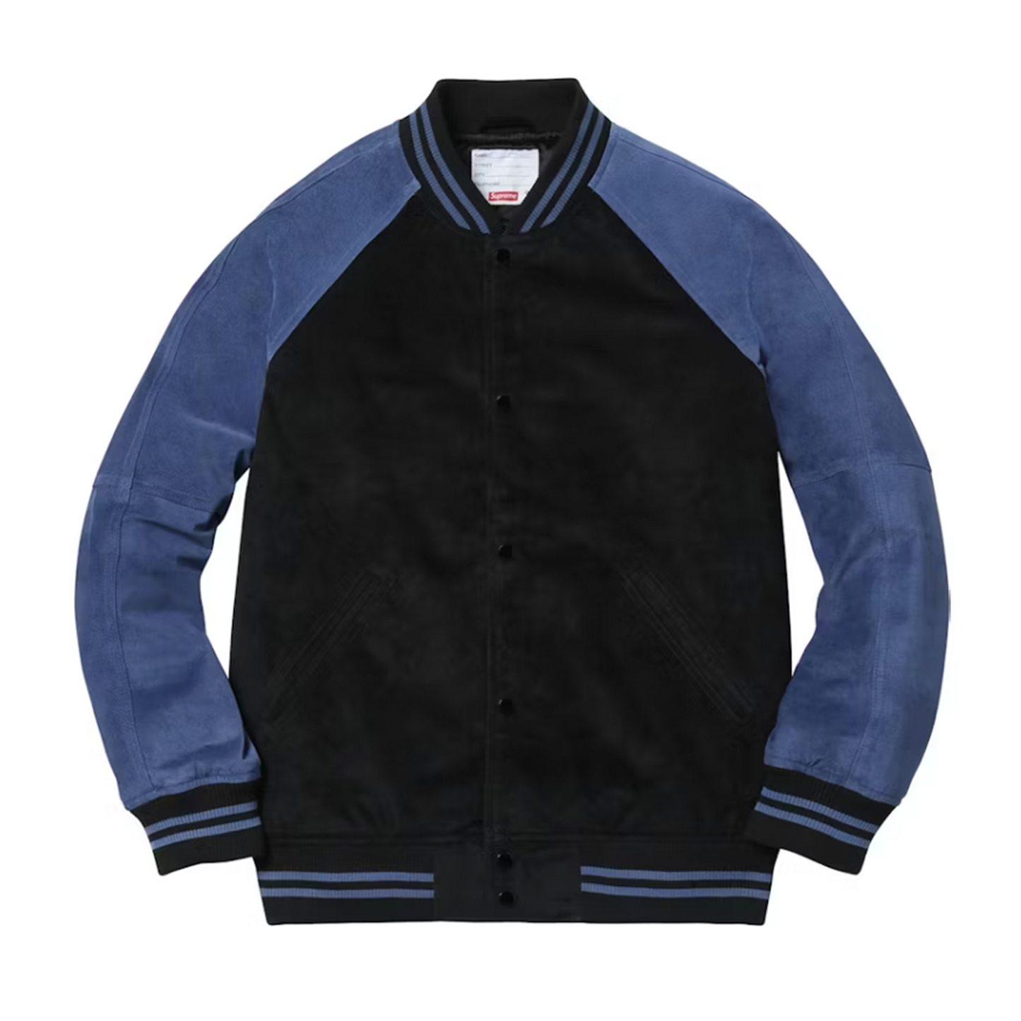 Supreme Suede Varsity Jacket Blue (SS17) [USED] - L (Used)