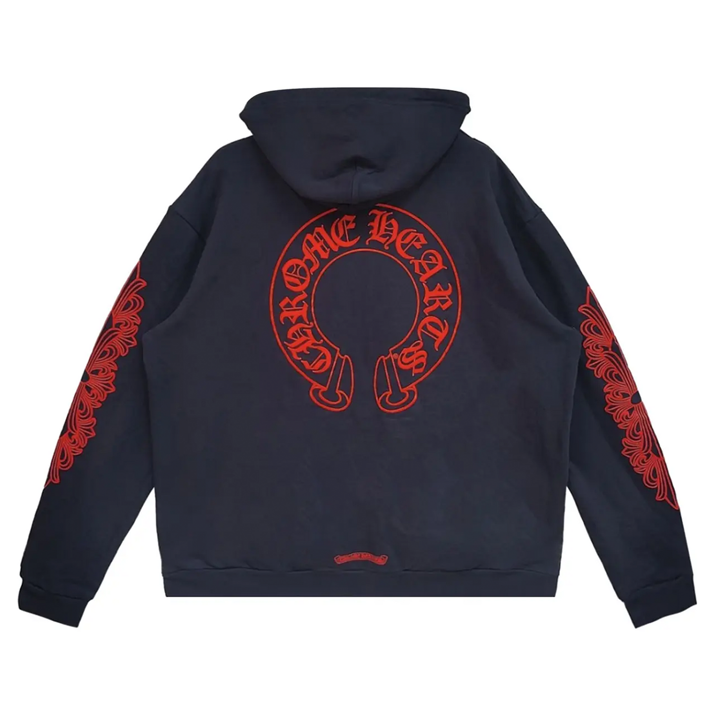 Chrome Hearts Horseshoe Floral Hoodie 'Navy/Red'