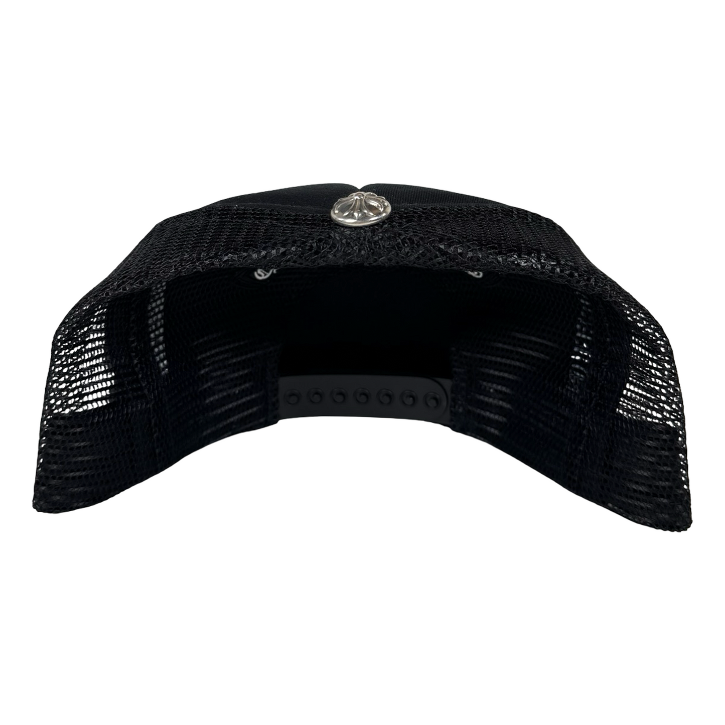 Chrome Hearts Triple Cross Trucker Hat Leather Camo Black/Black