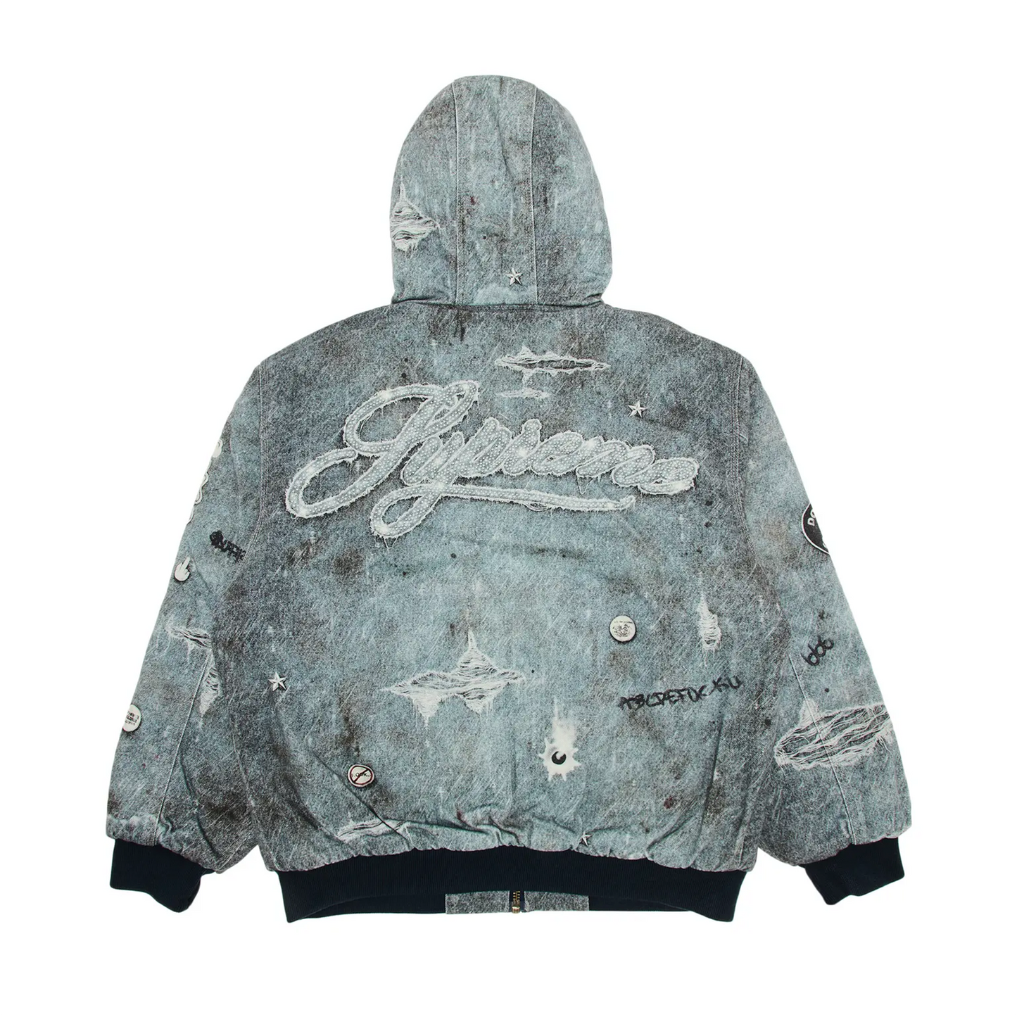 Supreme HJR Trompe L'oeil Hooded Work Jacket Blue [USED] - L (Used)