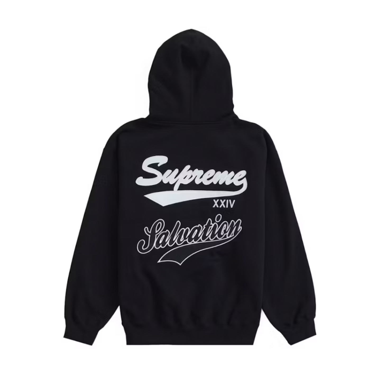 Supreme Salvation Zip Up Hooded Sweatshirt Black (SS24) [USED] - L (Used)
