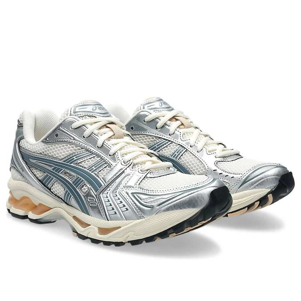 1203A537 109 ASICS Gel-Kayano 14 Birch Pure Silver Teal Gold