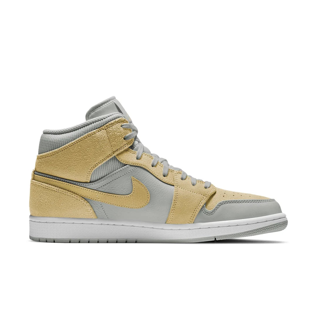 DA4666 001 Jordan 1 Mid Mixed Textures Yellow