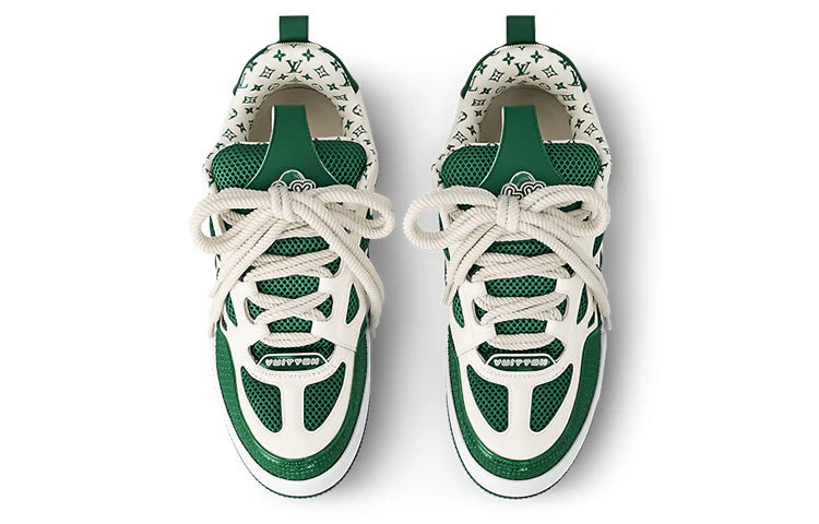 1AC520 Louis Vuitton LV Skate Sneaker Green White [NO BOX]