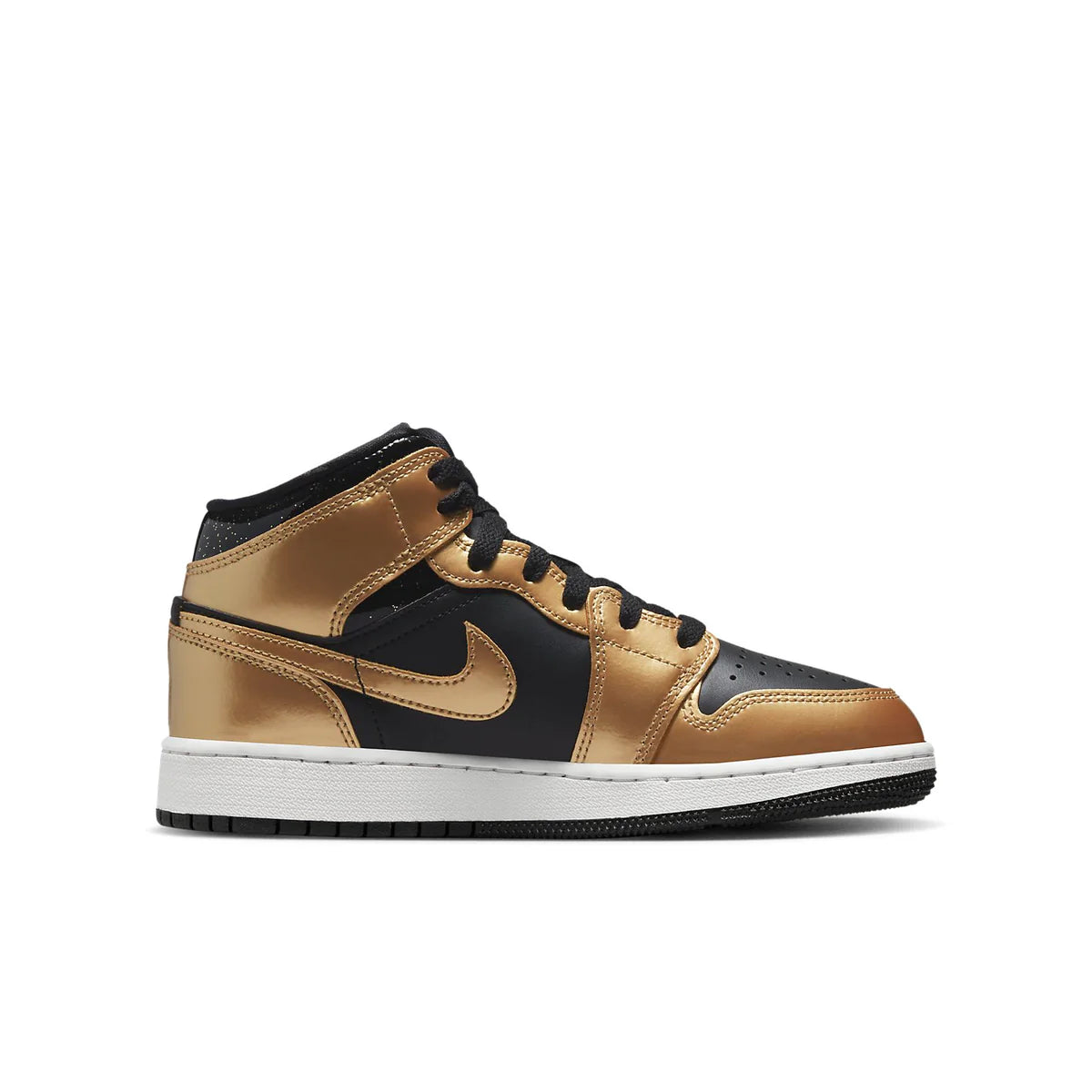 DR6967 071 Air Jordan 1 Mid SE Metallic Gold Black (GS)
