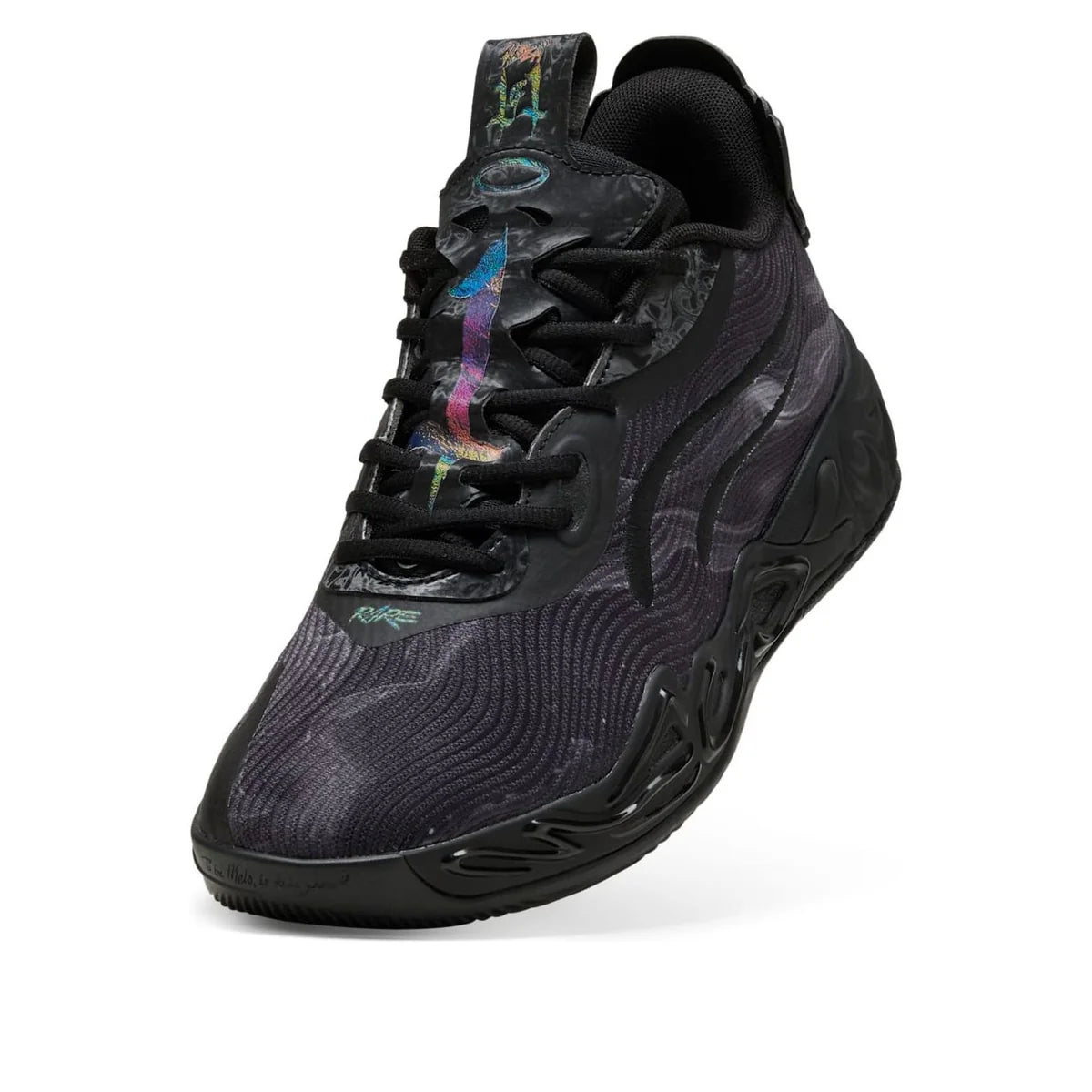 312174 01 Puma LaMelo Ball MB.04 Lo Team Black Dark Amethyst