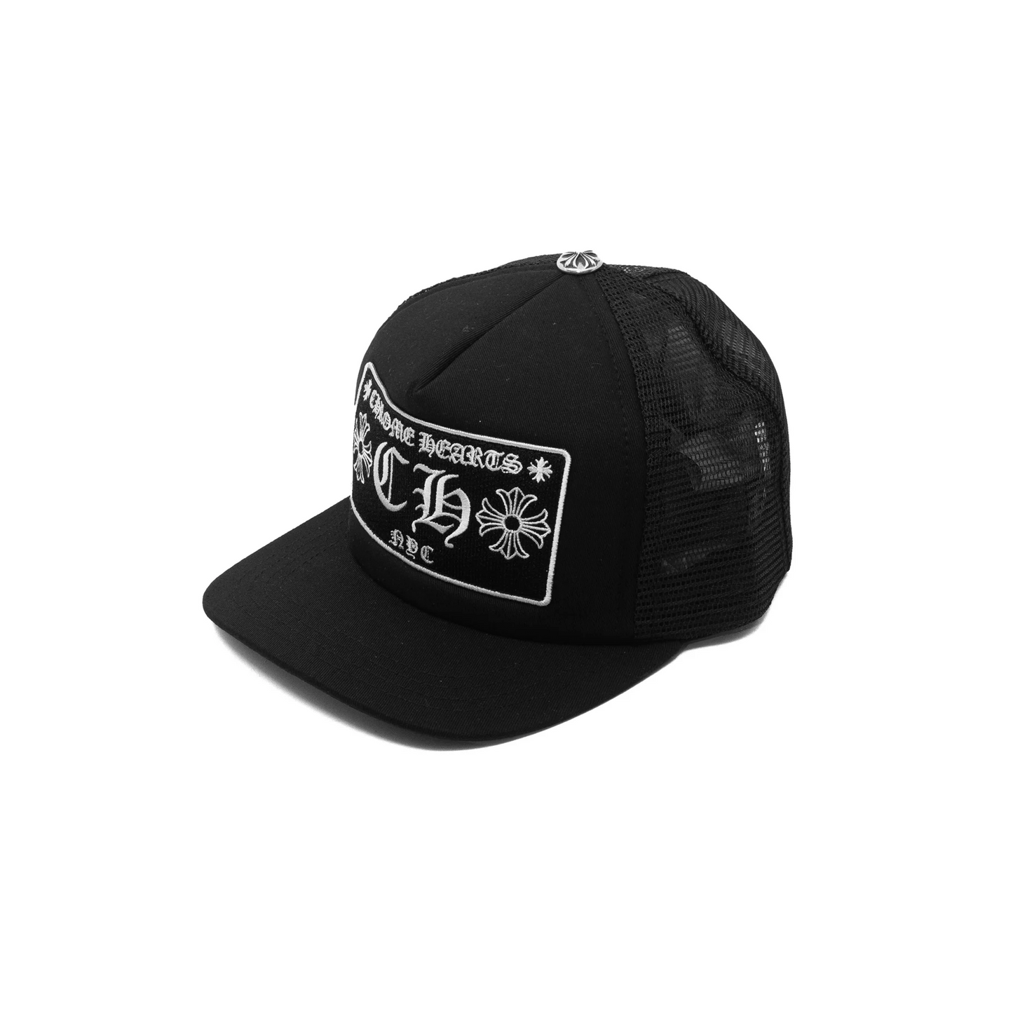 Chrome Hearts CH New York City Trucker Hat Black/Black