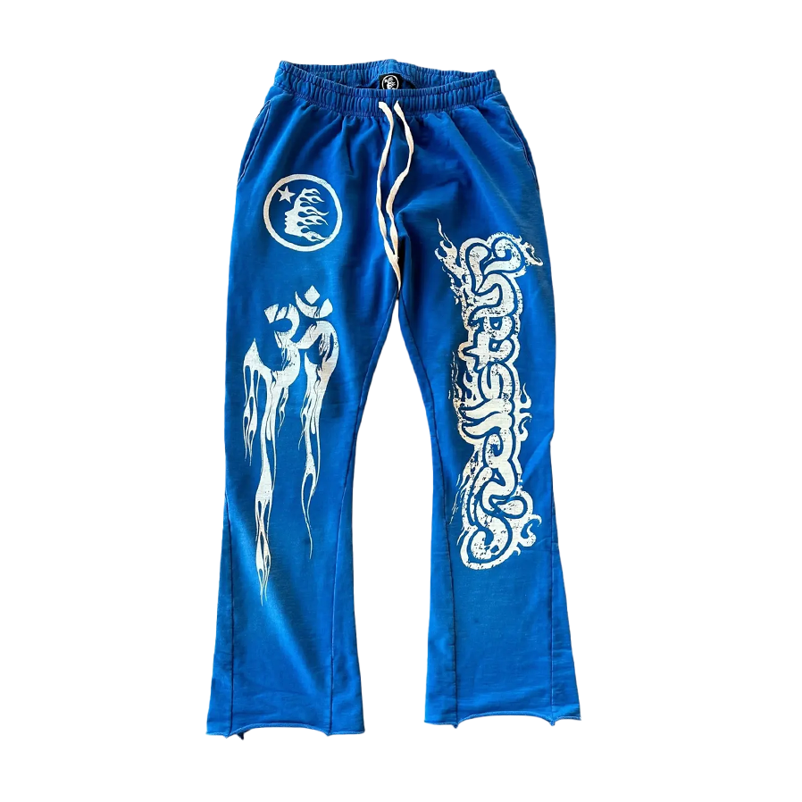 Hellstar Yoga Flare Sweatpants Blue